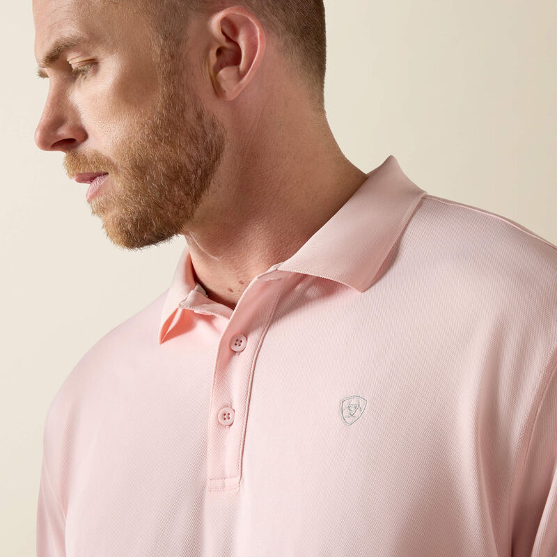 Men's Ariat TEK Polo in Icy Pink - Image 7