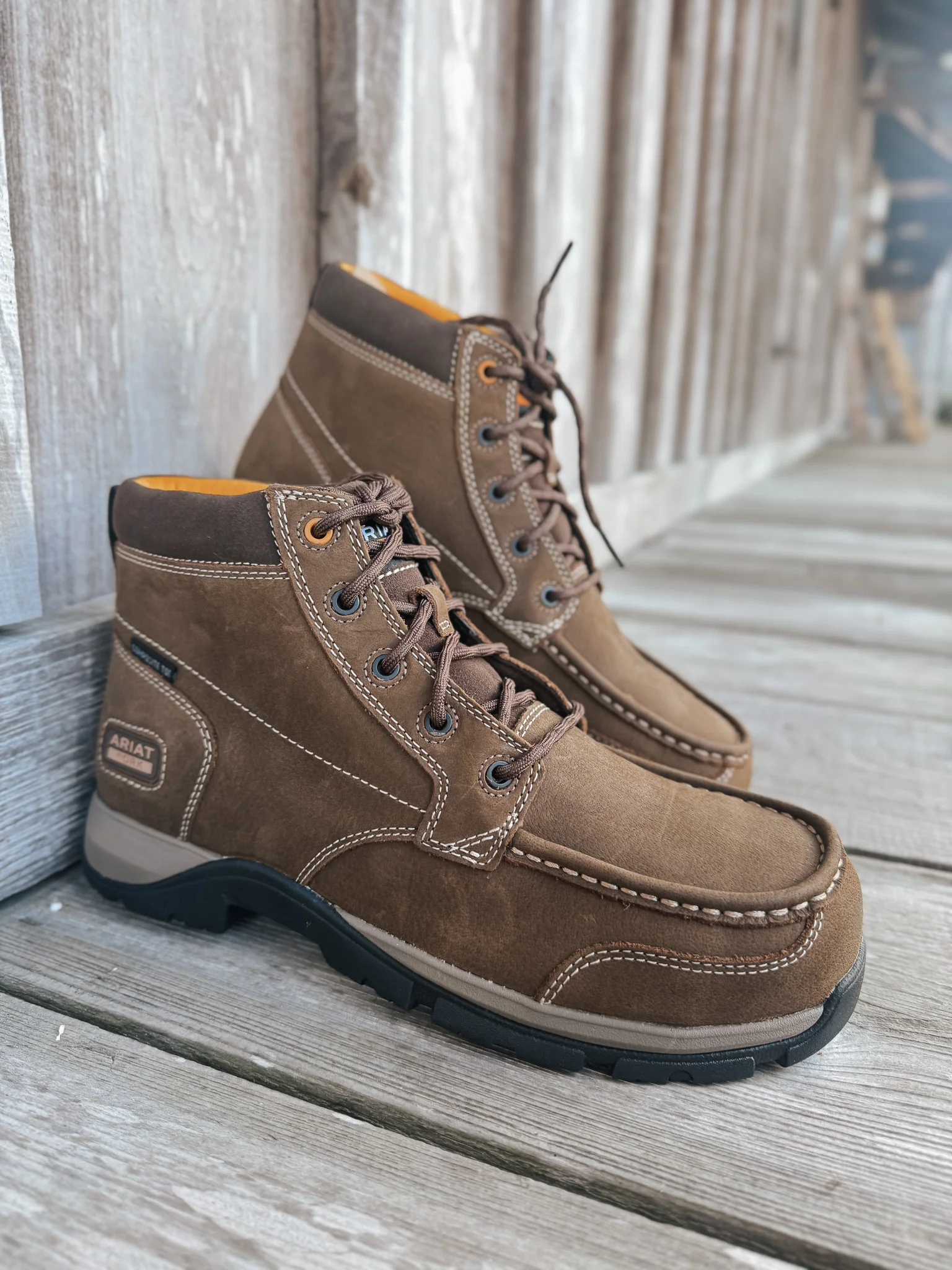 Men's Ariat Edge Chukka 6" Composite Toe Work Boot - Image 13