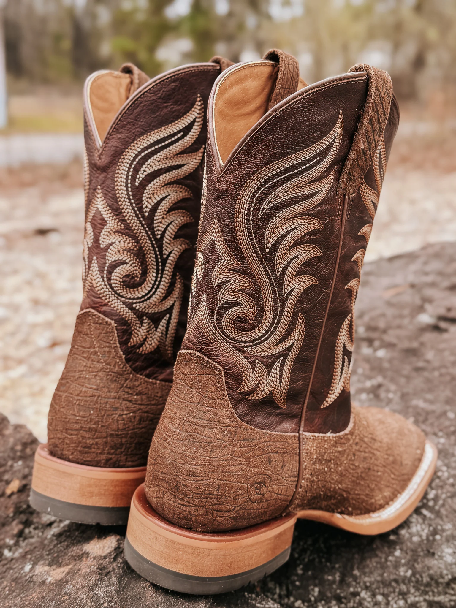 Ariat Men's Cattle Call Wide Square Toe Boots - Image 4