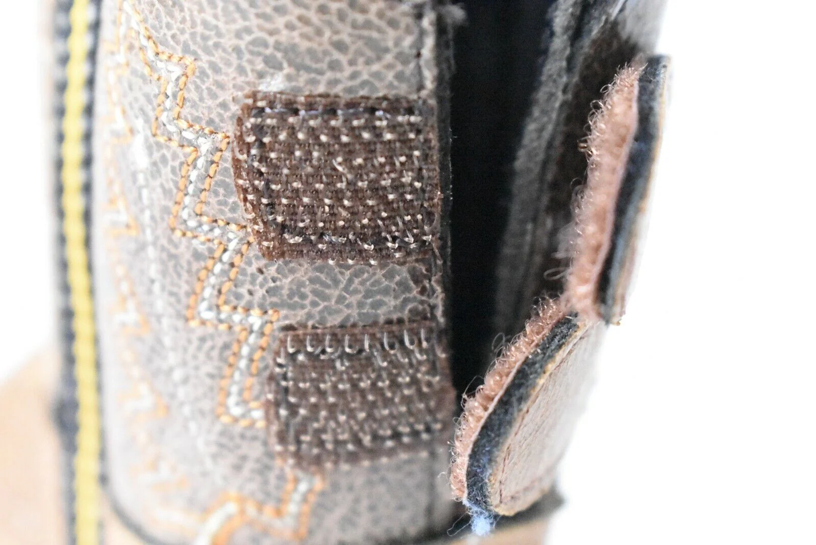 Old West Infant Tan Vintage Crackle Boot - Image 10