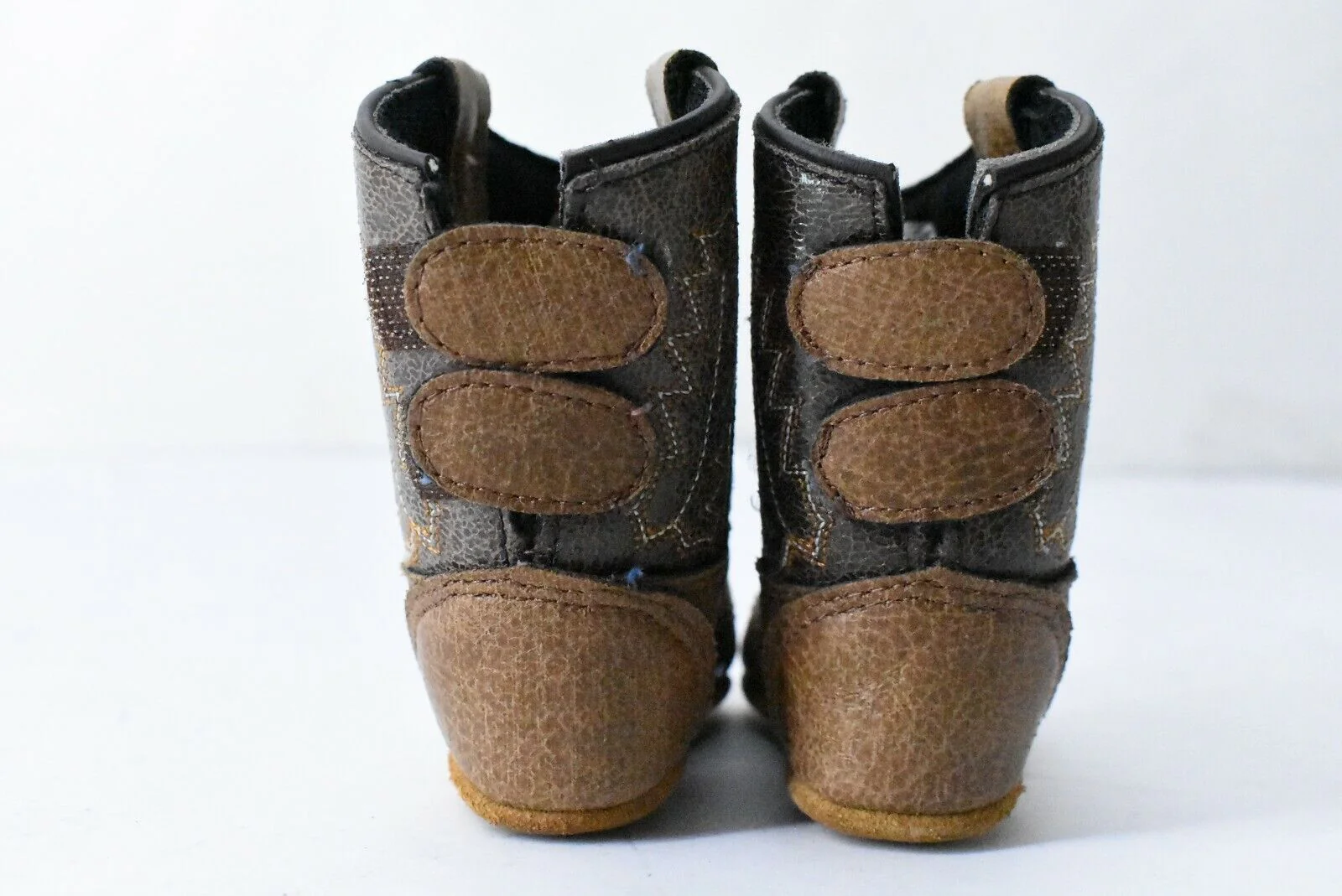 Old West Infant Tan Vintage Crackle Boot - Image 5