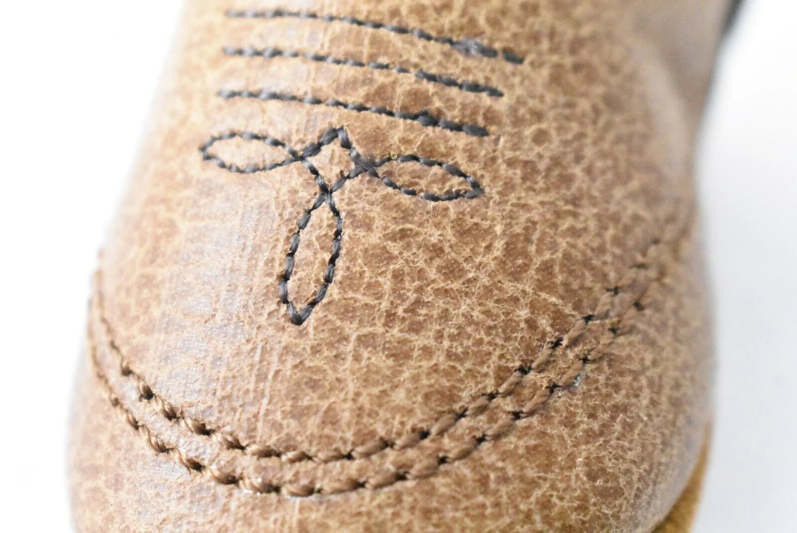 Old West Infant Tan Vintage Crackle Boot - Image 8