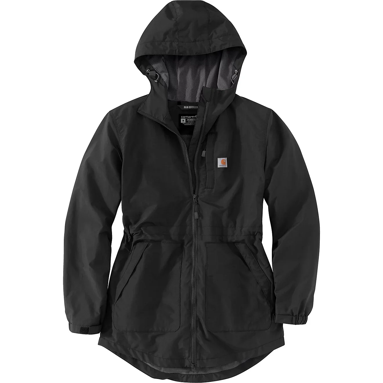Carhartt Women's Rain Defender Relaxed Fit Lightweight Coat in Black - Image 2