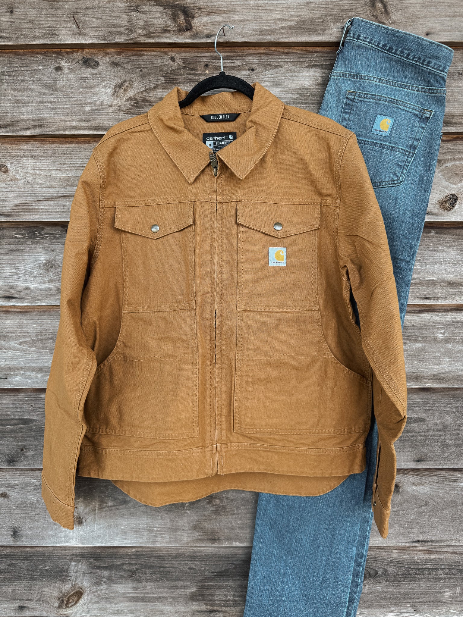 Men's Carhartt Rugged Flex Relaxed Fit Duck Jacket - Image 11