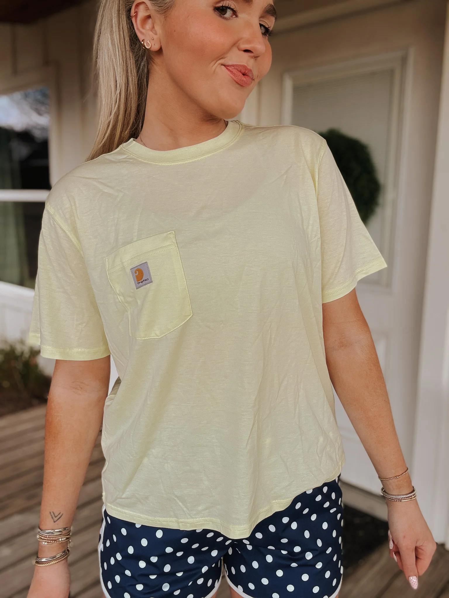 Carhartt Women's TENCEL™ Fiber Series Loose Tee - Yellow - Image 3
