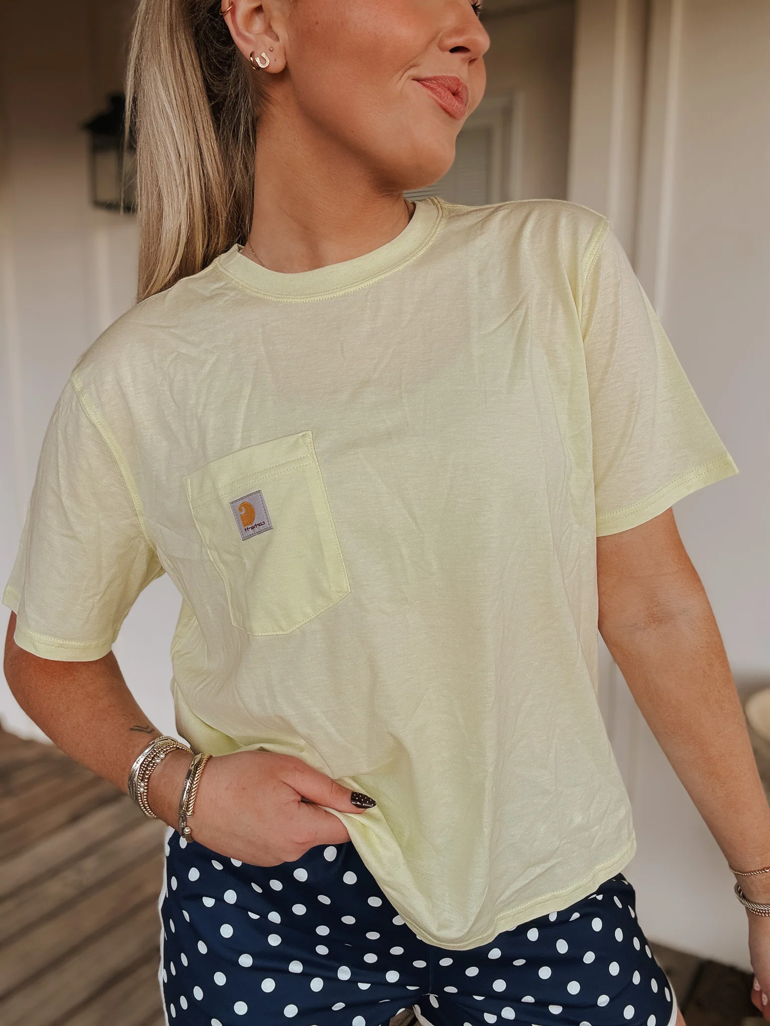 Carhartt Women's TENCEL™ Fiber Series Loose Tee - Yellow - Image 5