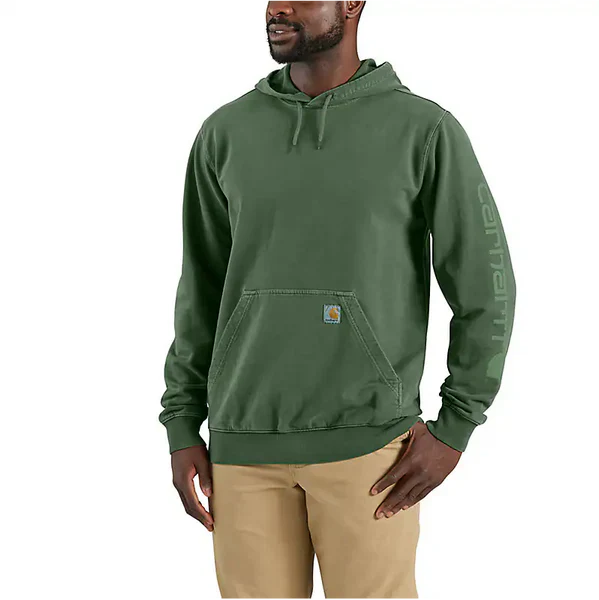 Carhartt Re-Engineered Garment Dyed Hooded Sweatshirt - Leaf - Image 3
