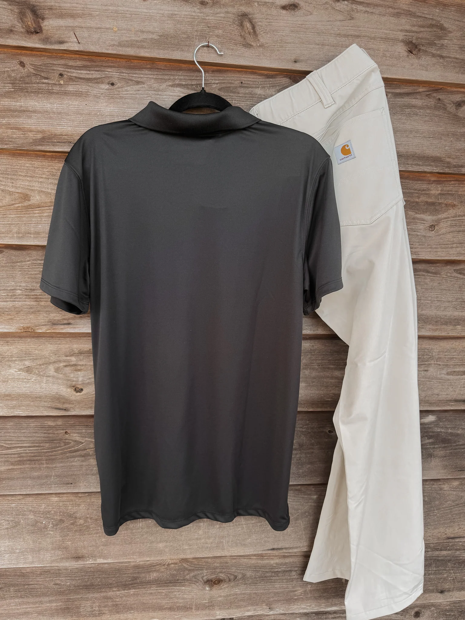 Carhartt Men's Force Sun Defender Polo in Black - Image 4