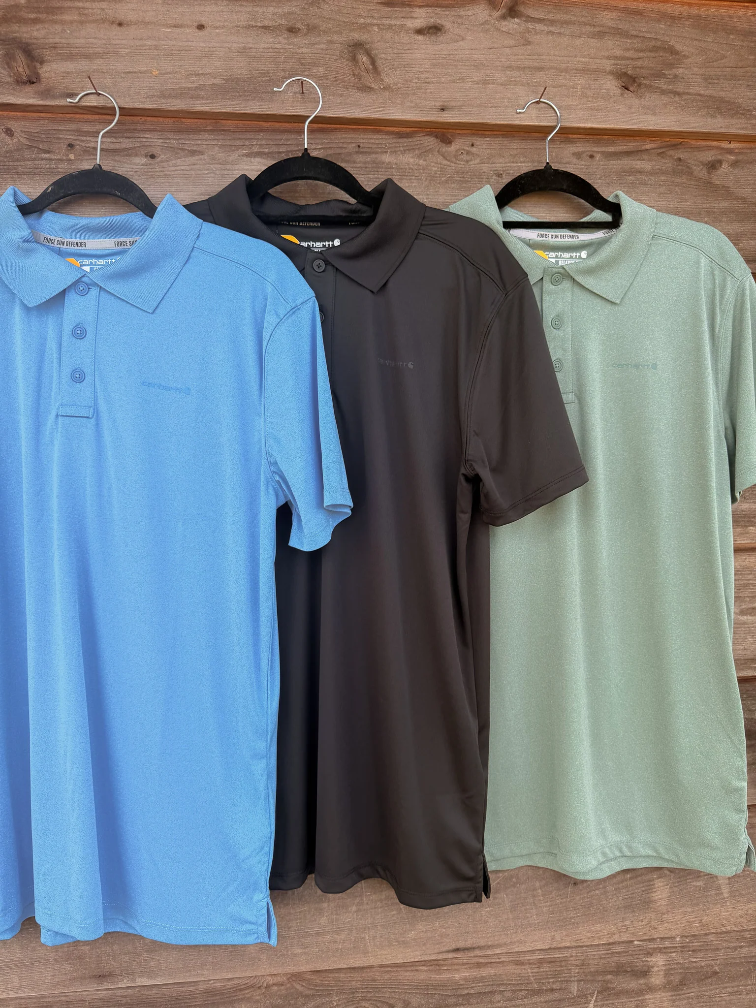 Carhartt Men's Force Sun Defender Polo in Black - Image 5