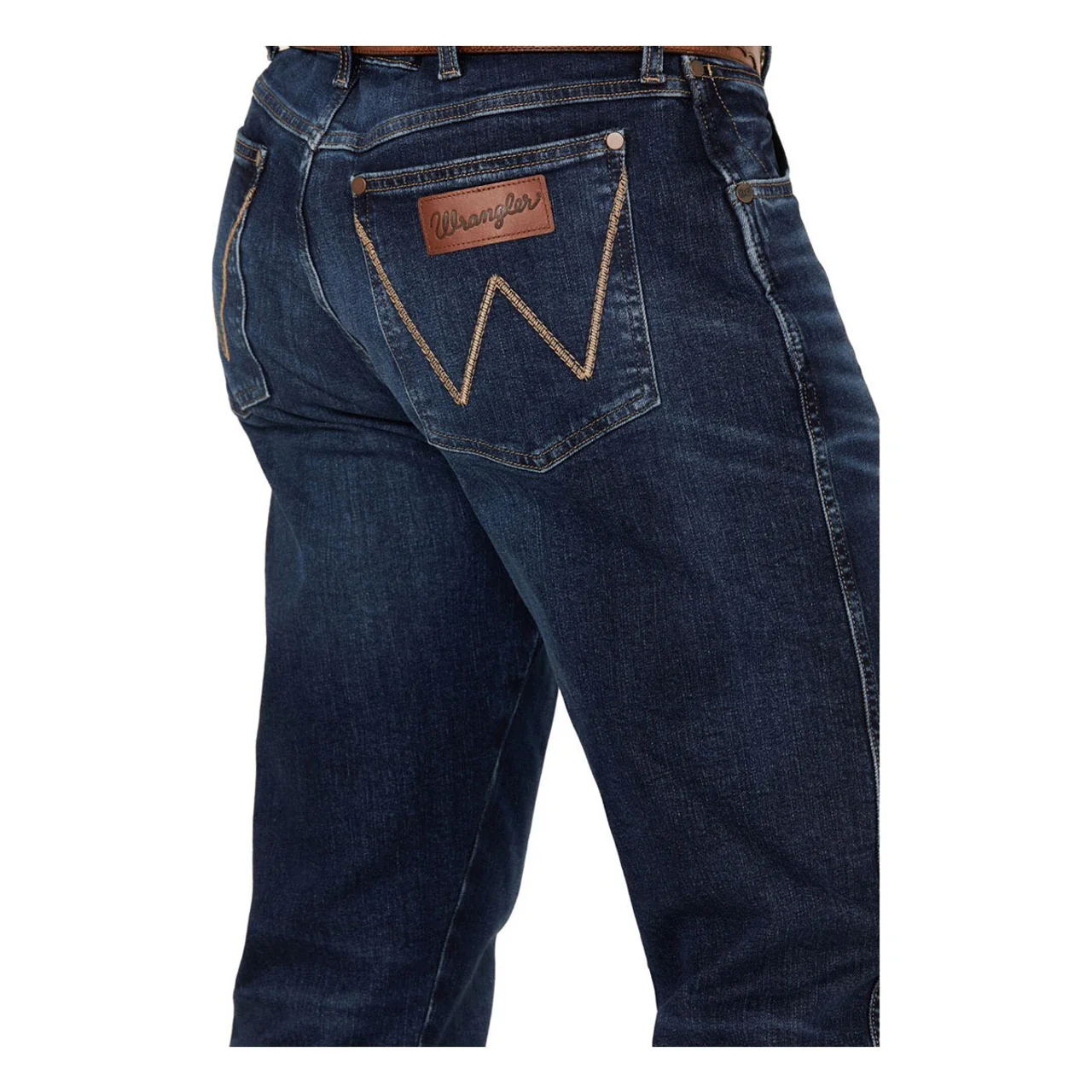 Men's Wrangler Retro Beckford Dark Wash Slim Straight Jeans - Image 4