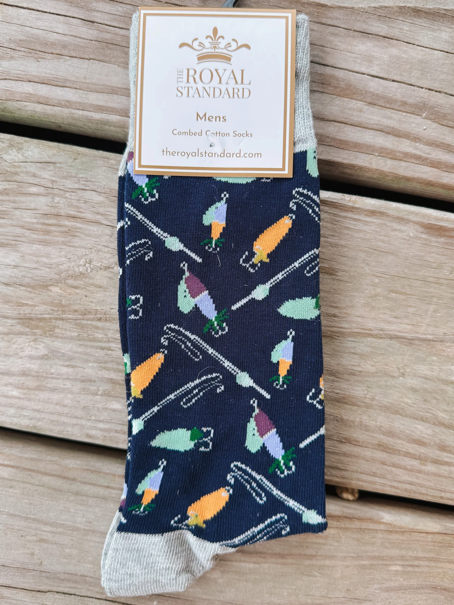 Men's Royal Standard Hook Line and Sinker Socks - Image 2