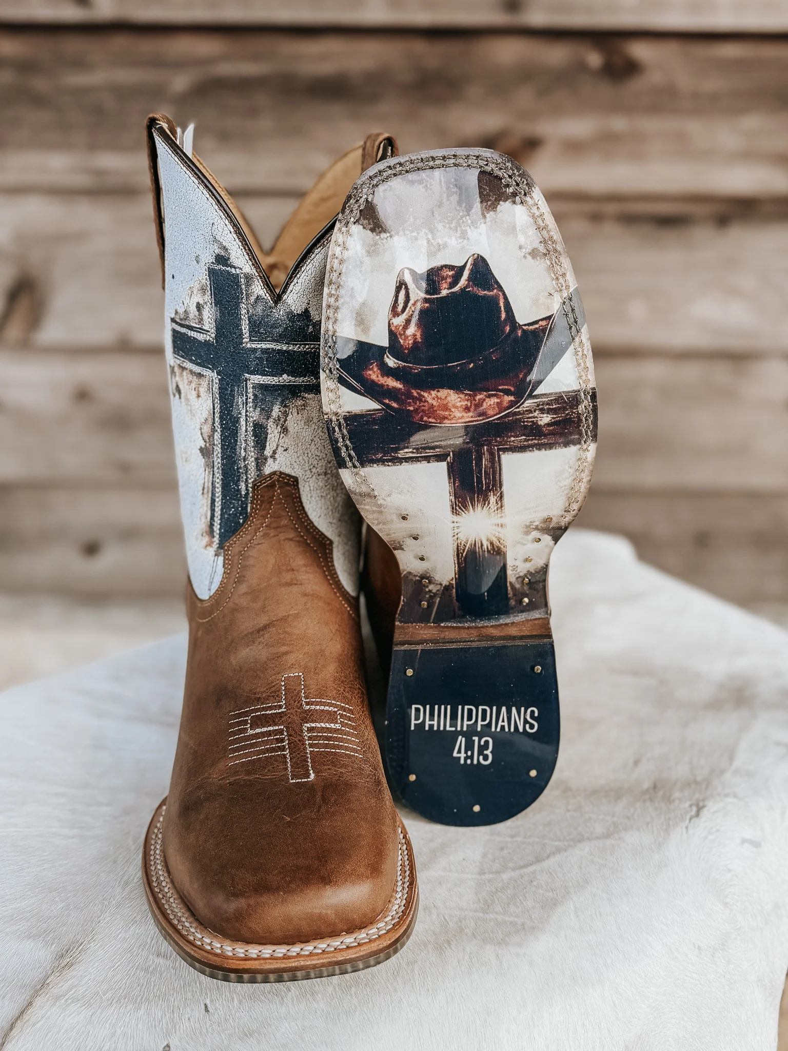 Tin Haul Men's Church Cross Western Boots - Image 5