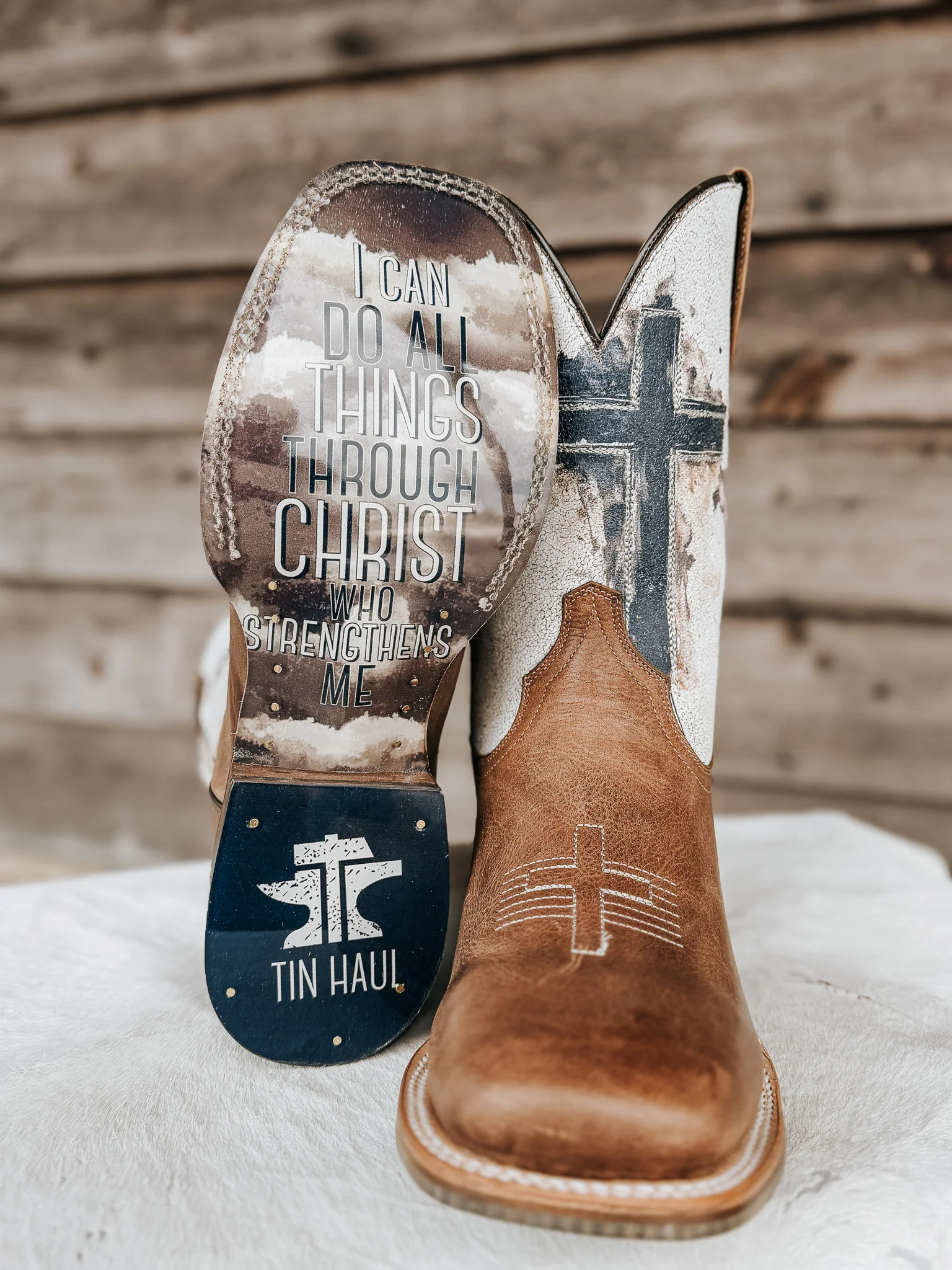 Tin Haul Men's Church Cross Western Boots - Image 6
