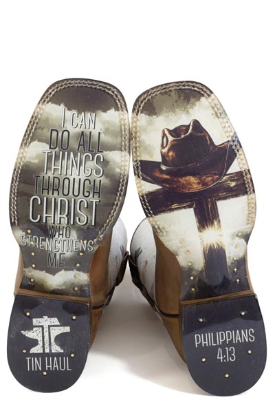 Tin Haul Men's Church Cross Western Boots - Image 9