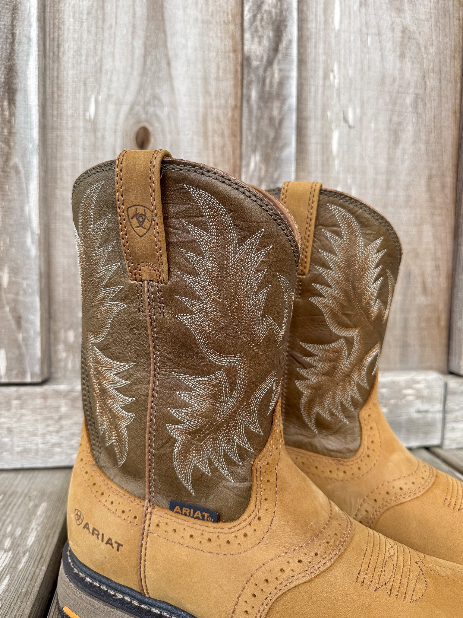 Men's Ariat WorkHog Pull On Round Toe Work Boots - Image 3