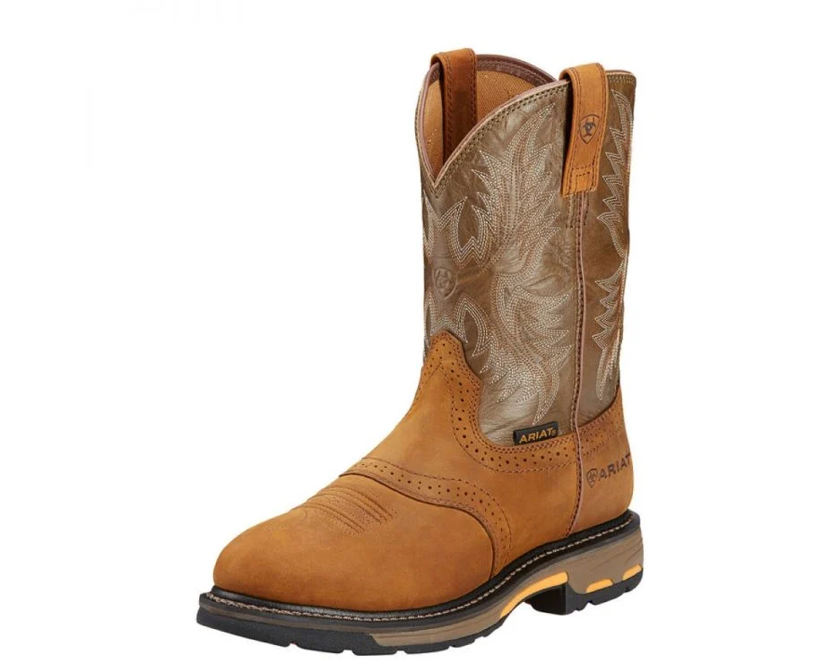 Men's Ariat WorkHog Pull On Round Toe Work Boots - Image 5