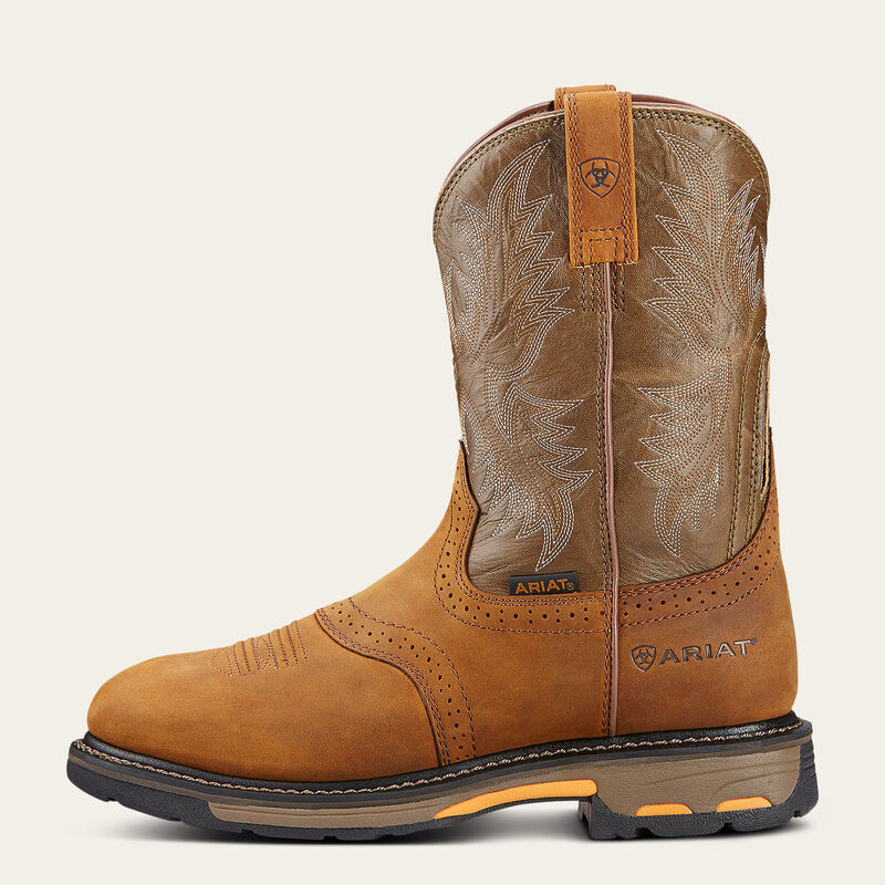 Men's Ariat WorkHog Pull On Round Toe Work Boots - Image 7