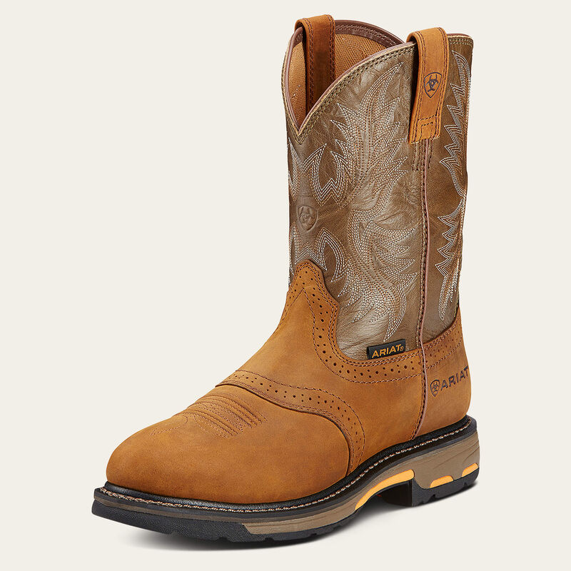 Men's Ariat WorkHog Pull On Round Toe Work Boots - Image 8