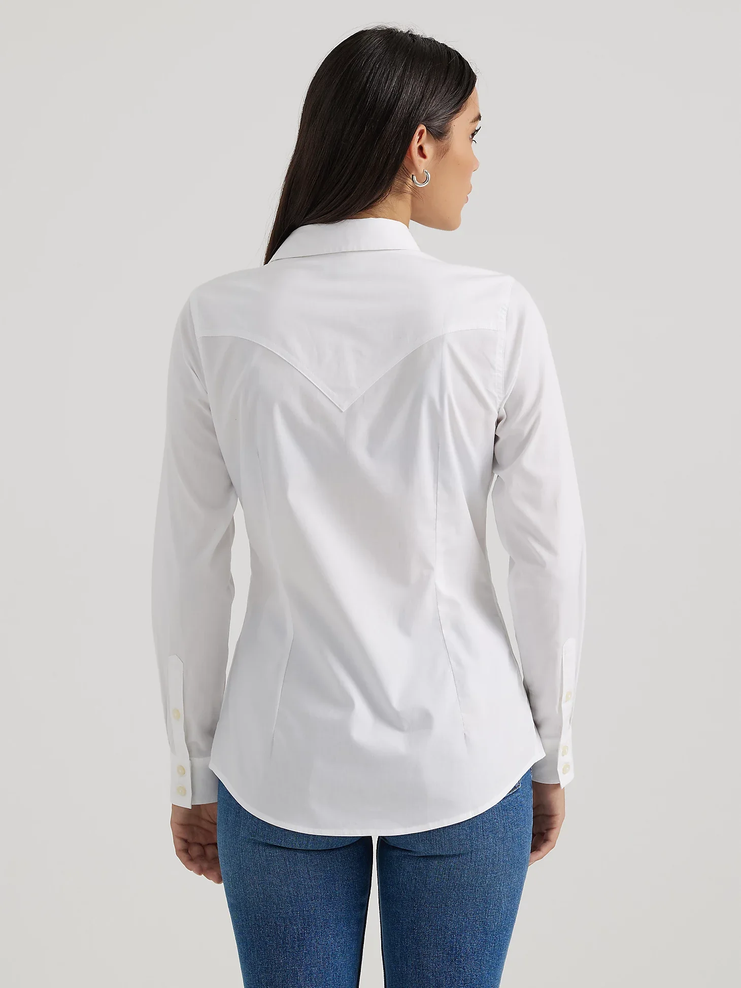 Women's Wrangler Western White Button Down Shirt - Image 3