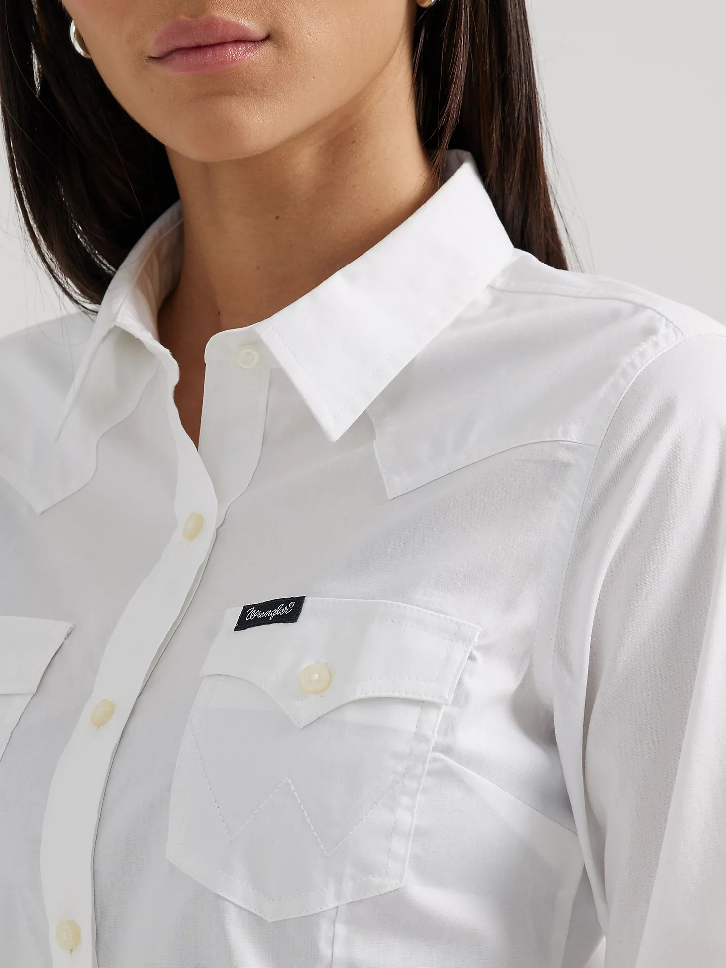 Women's Wrangler Western White Button Down Shirt - Image 4