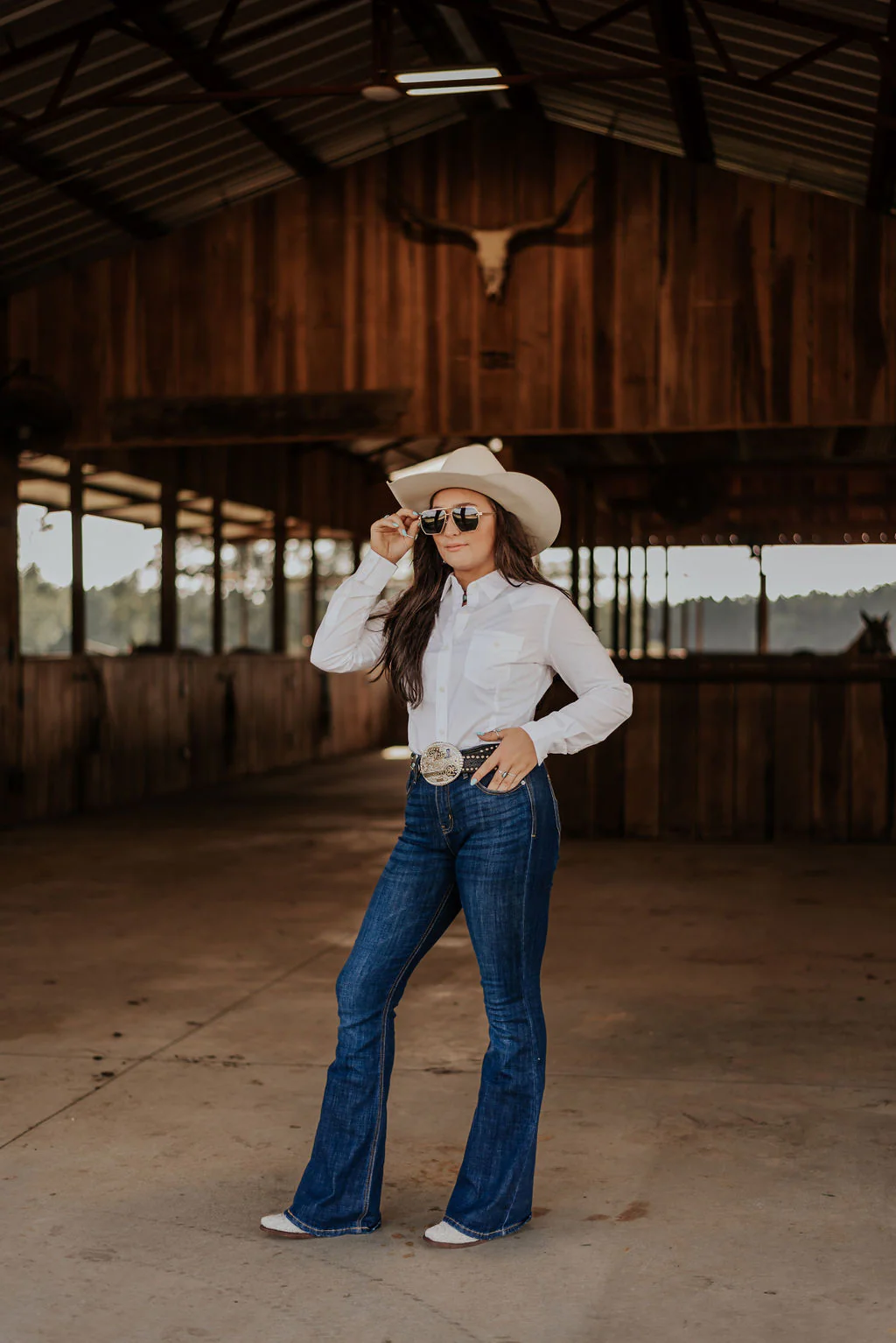 Women's Wrangler Western White Button Down Shirt - Image 5