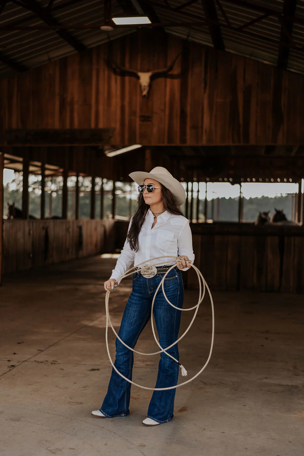 Women's Wrangler Western White Button Down Shirt - Image 7