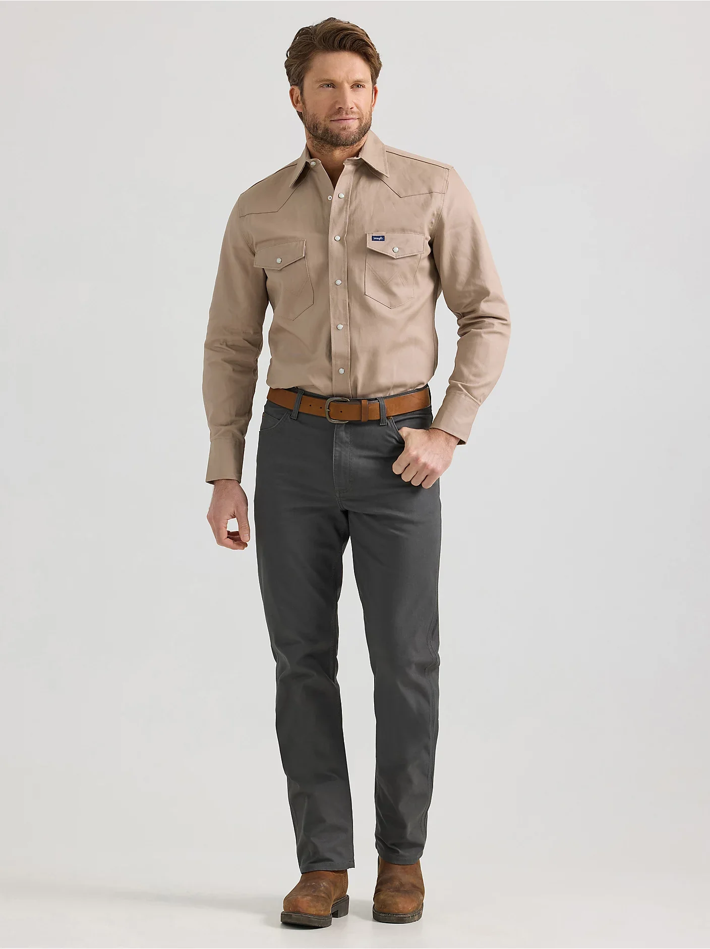 Men's Wrangler Premium Performance Tough Comfort Cowboy Cut® Regular Fit Canvas Jean - Image 10