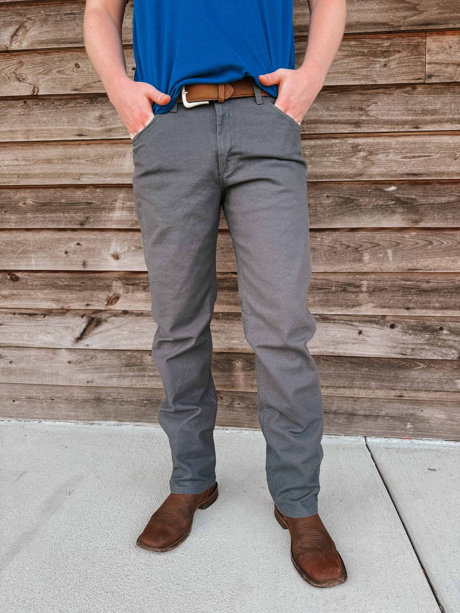Men's Wrangler Premium Performance Tough Comfort Cowboy Cut® Regular Fit Canvas Jean - Image 12