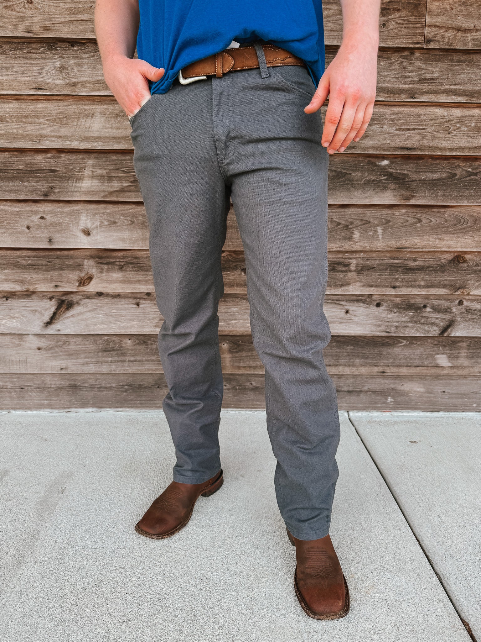 Men's Wrangler Premium Performance Tough Comfort Cowboy Cut® Regular Fit Canvas Jean - Image 13