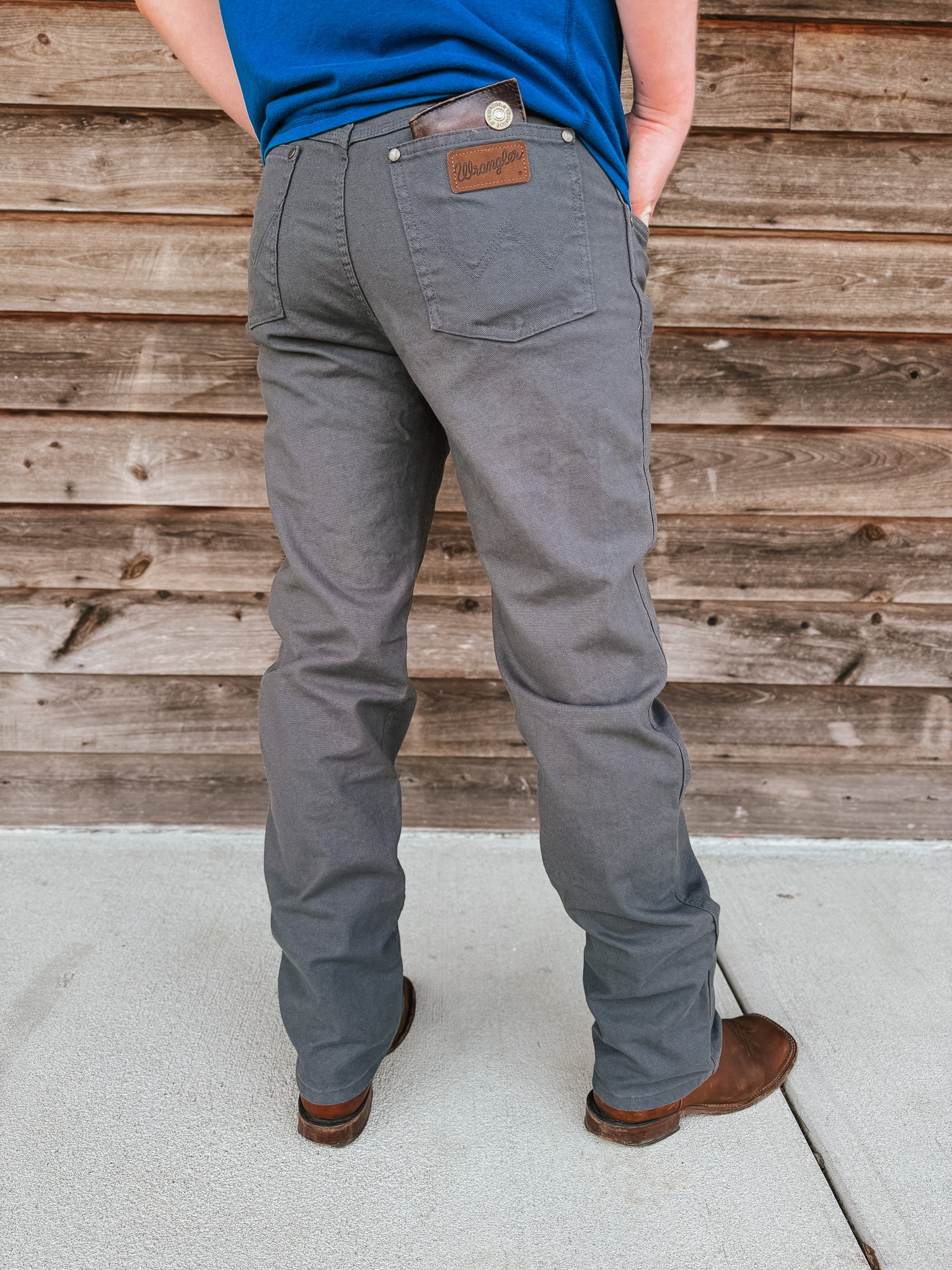 Men's Wrangler Premium Performance Tough Comfort Cowboy Cut® Regular Fit Canvas Jean - Image 14