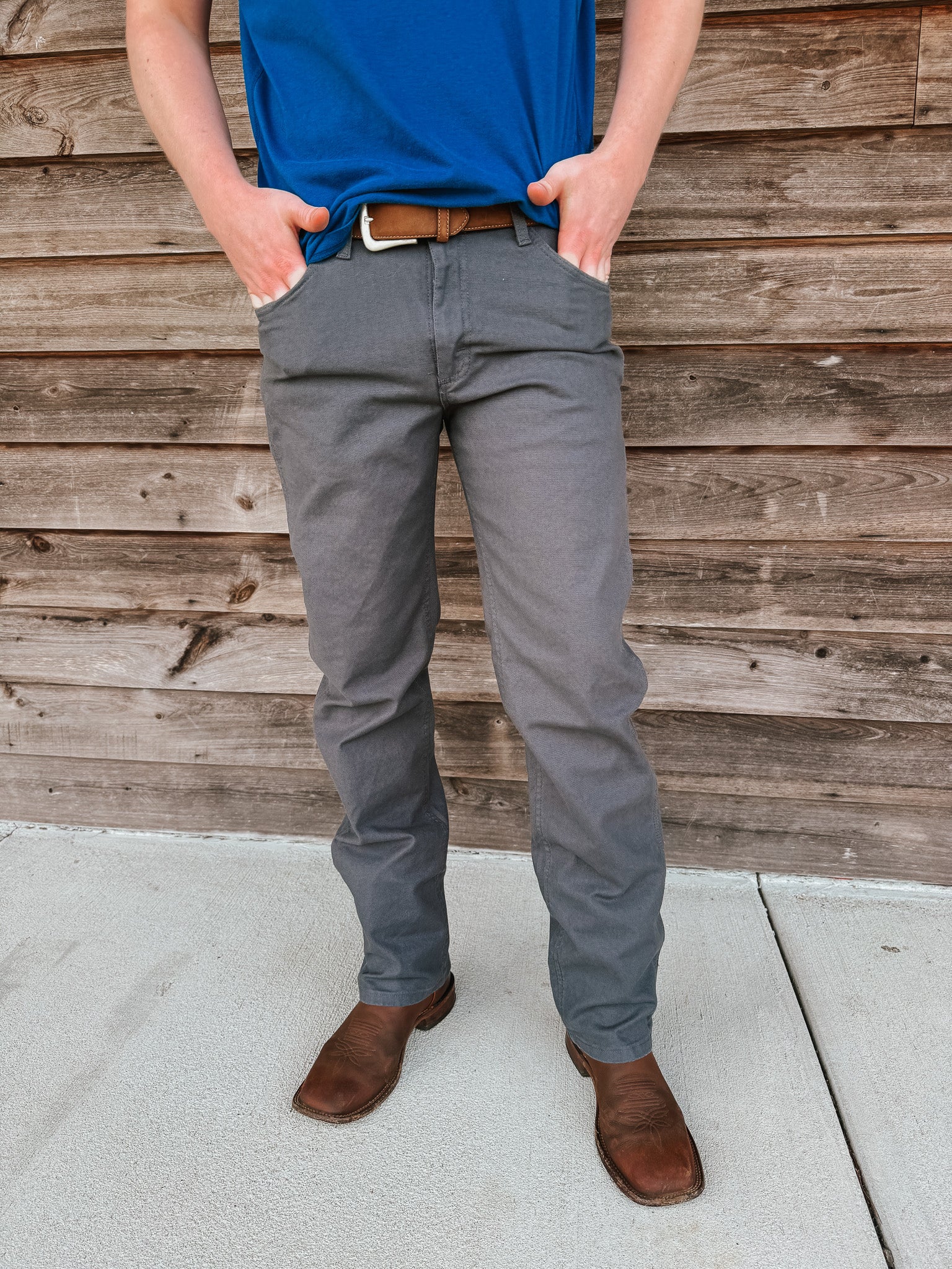 Men's Wrangler Premium Performance Tough Comfort Cowboy Cut® Regular Fit Canvas Jean - Image 2