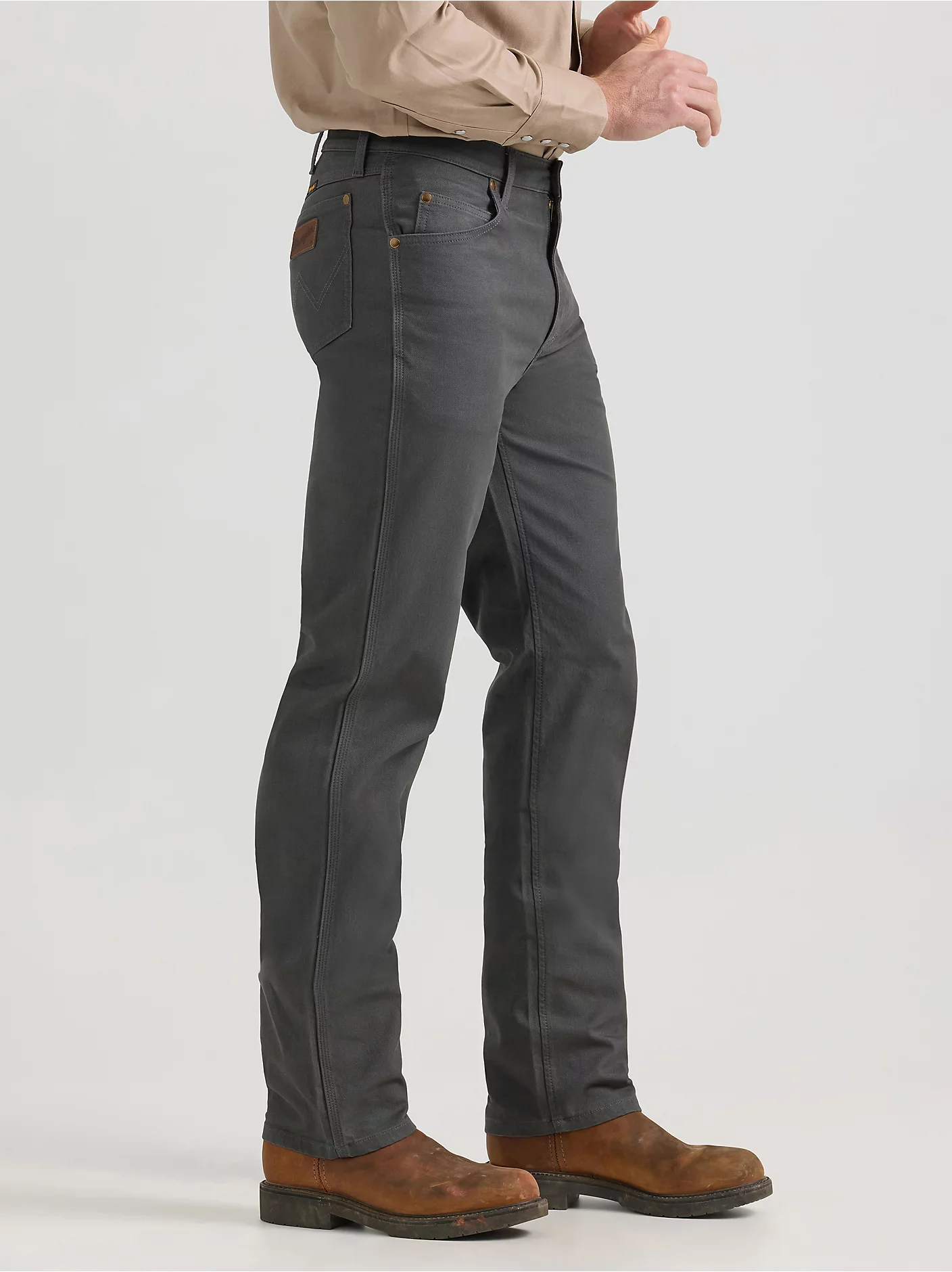 Men's Wrangler Premium Performance Tough Comfort Cowboy Cut® Regular Fit Canvas Jean - Image 7