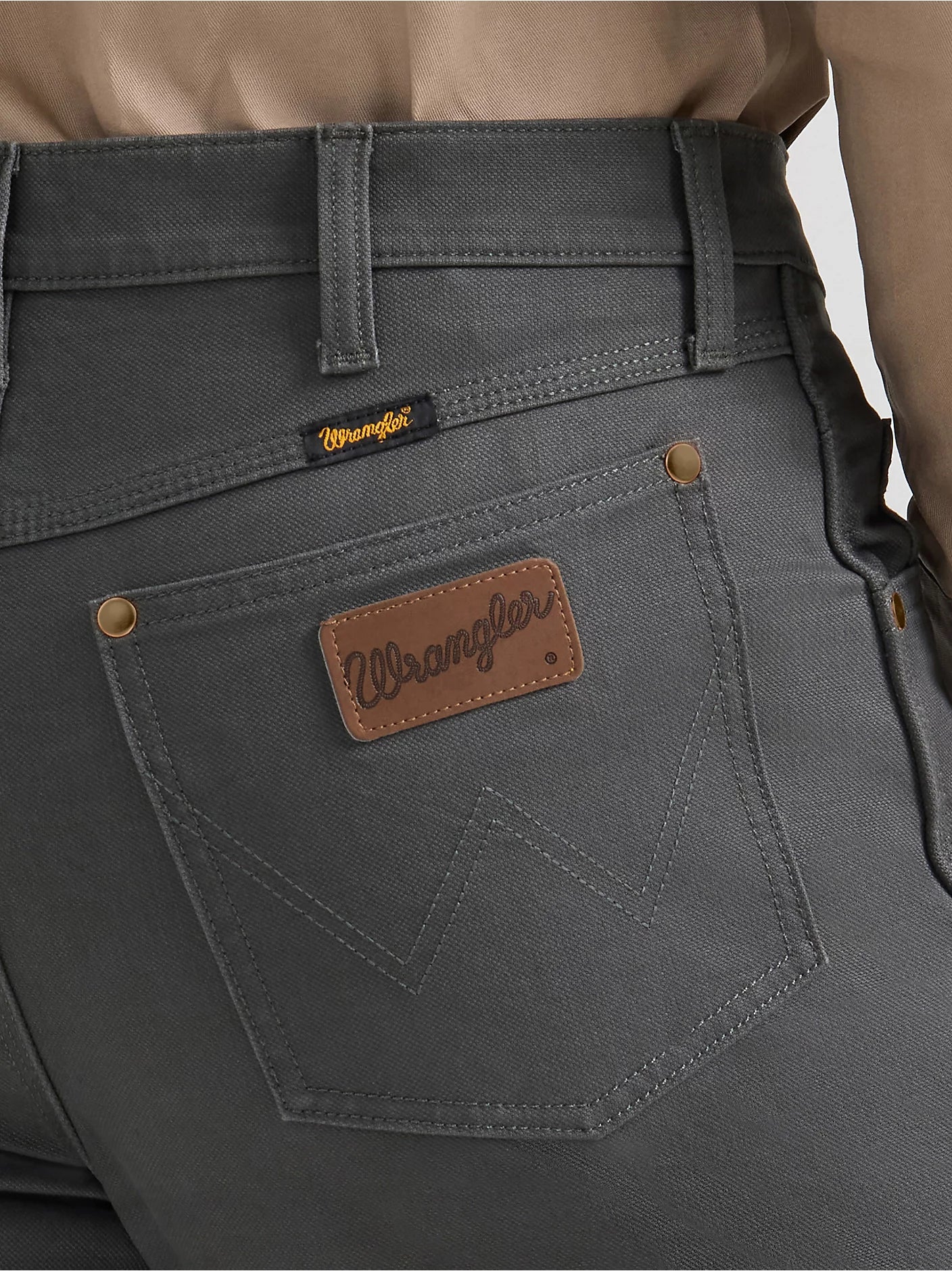 Men's Wrangler Premium Performance Tough Comfort Cowboy Cut® Regular Fit Canvas Jean - Image 8