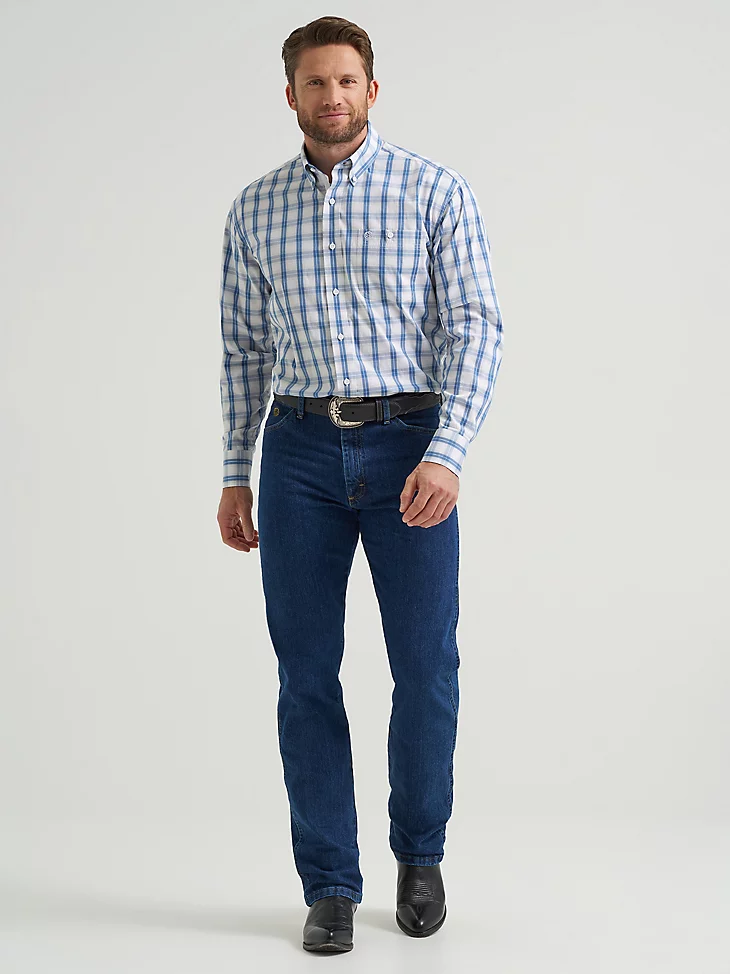 Men's Wrangler George Strait™ Long Sleeve Button Down One Pocket Shirt - Image 2