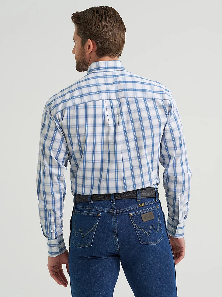 Men's Wrangler George Strait™ Long Sleeve Button Down One Pocket Shirt - Image 3