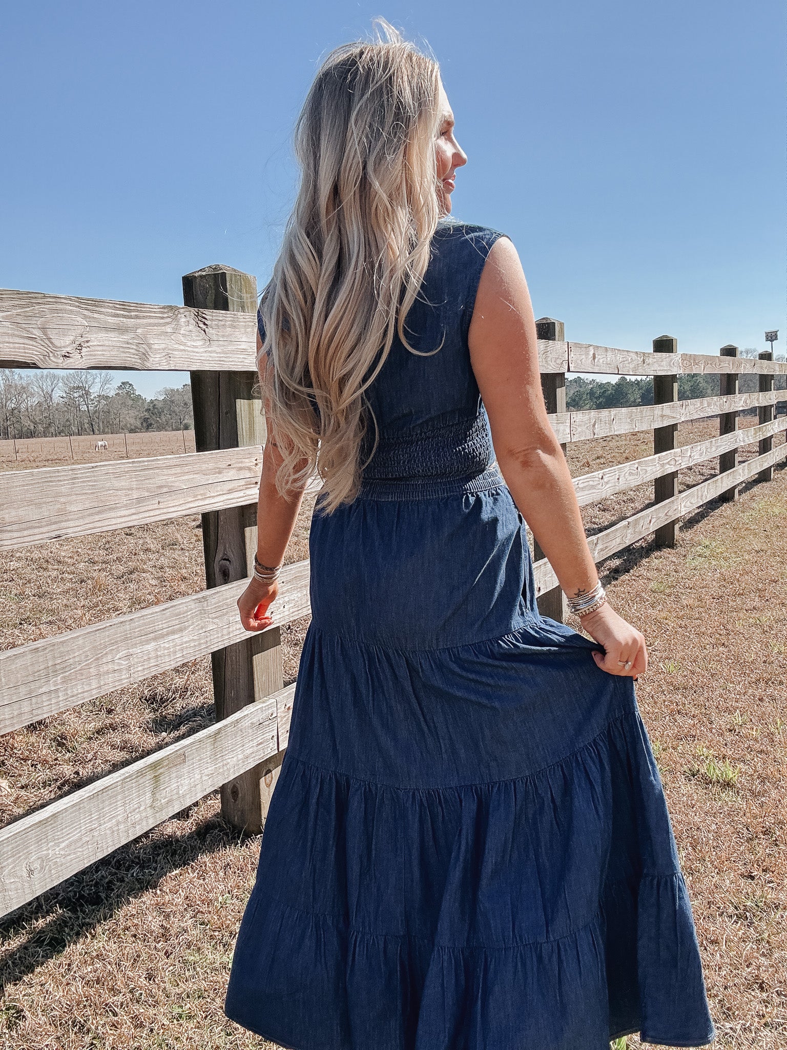 Wrangler Retro Denim Tiered Maxi Skirt - Image 3