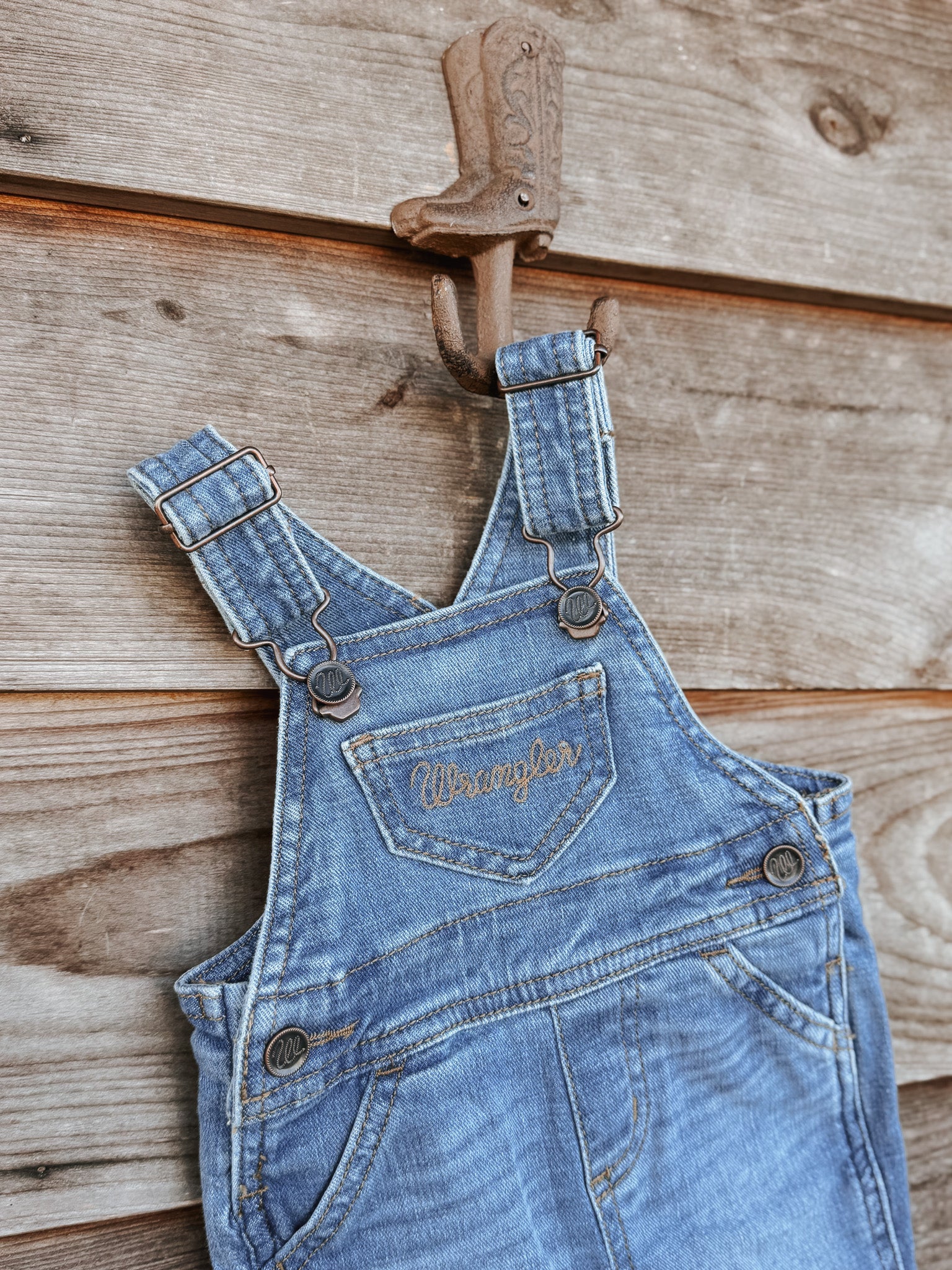 Wrangler Infant & Toddler Kendra Denim Overalls - Image 5