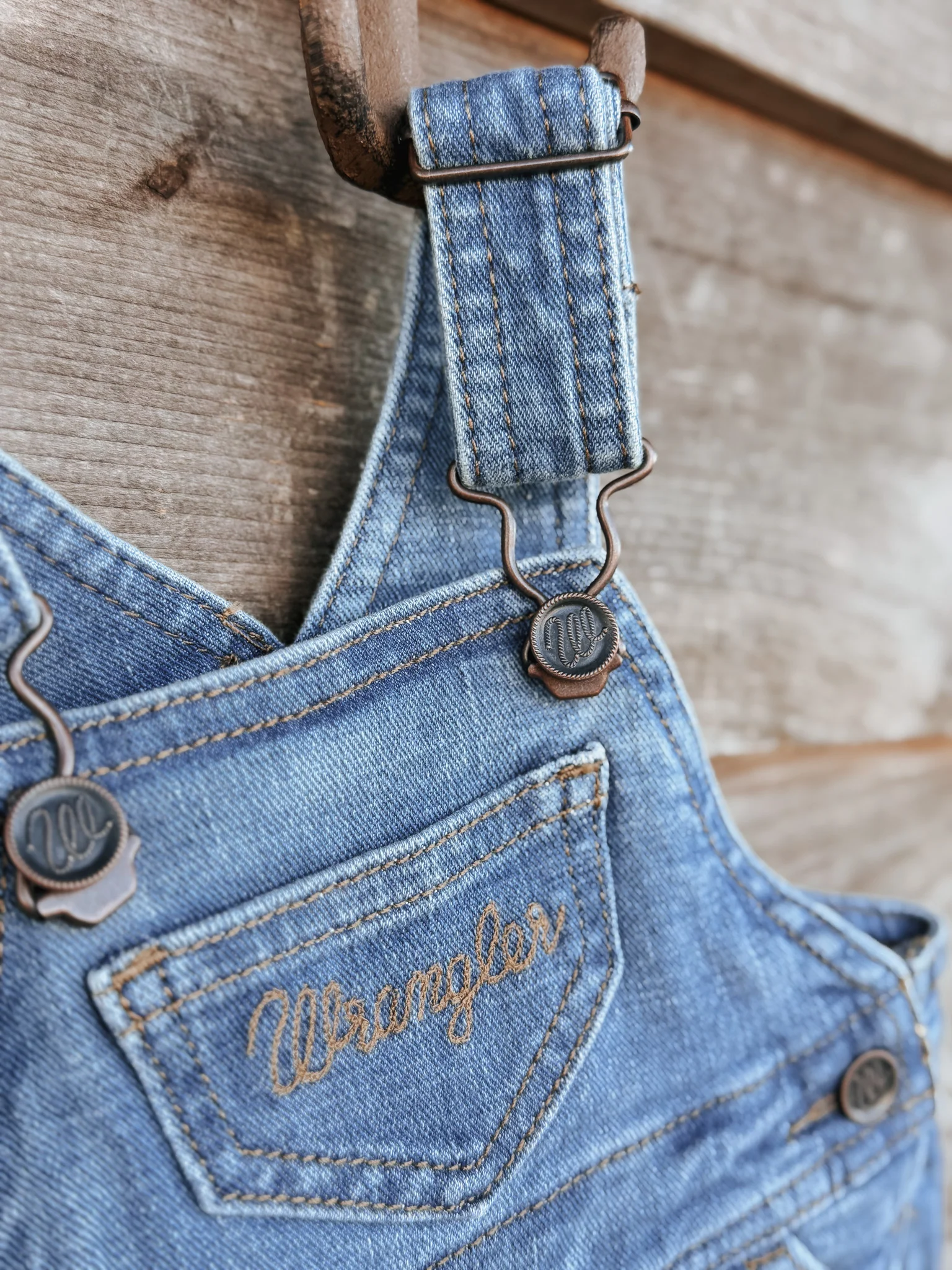 Wrangler Infant & Toddler Kendra Denim Overalls - Image 7