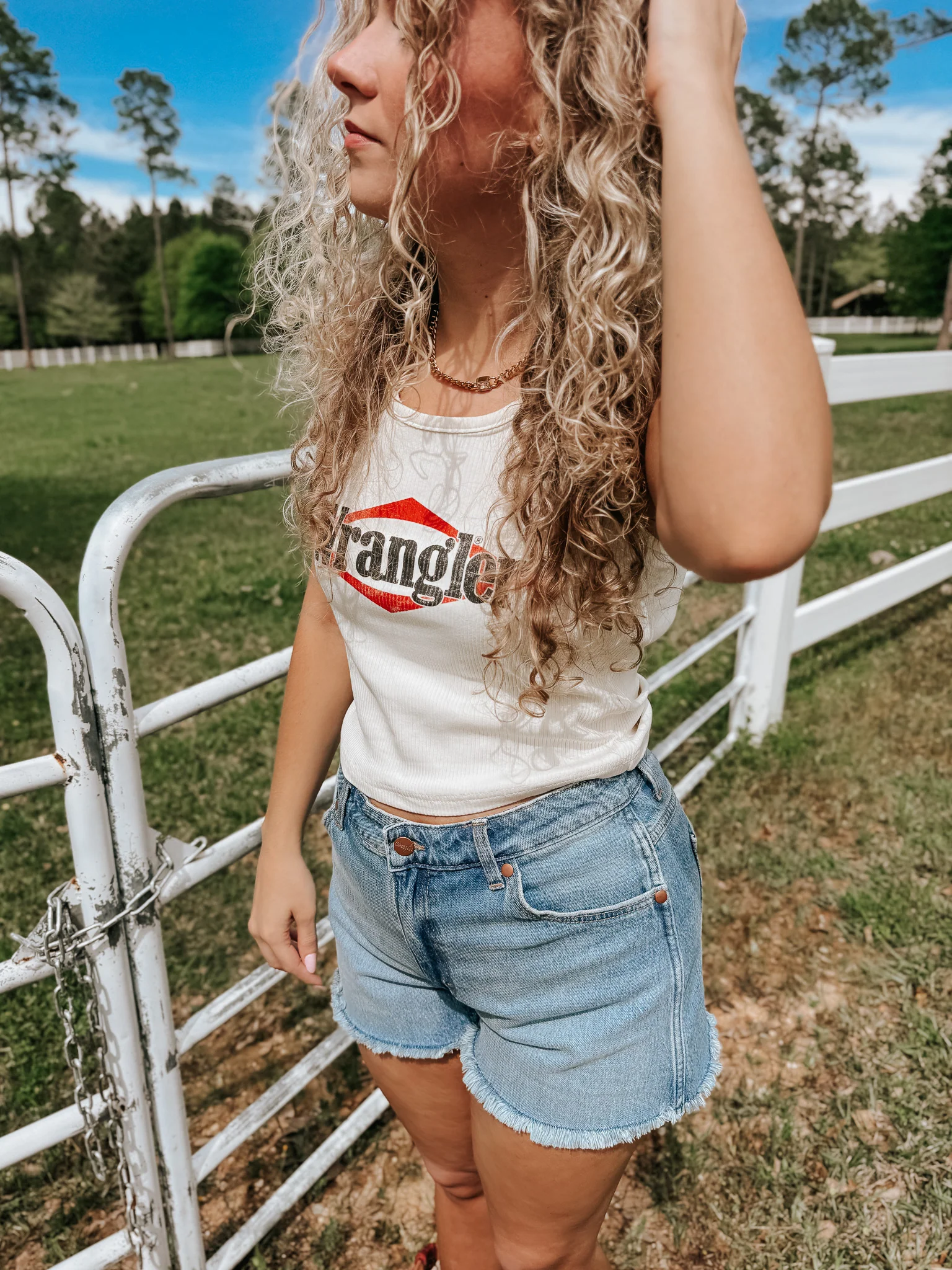 Wrangler Ribbed Cropped Tank - Image 2