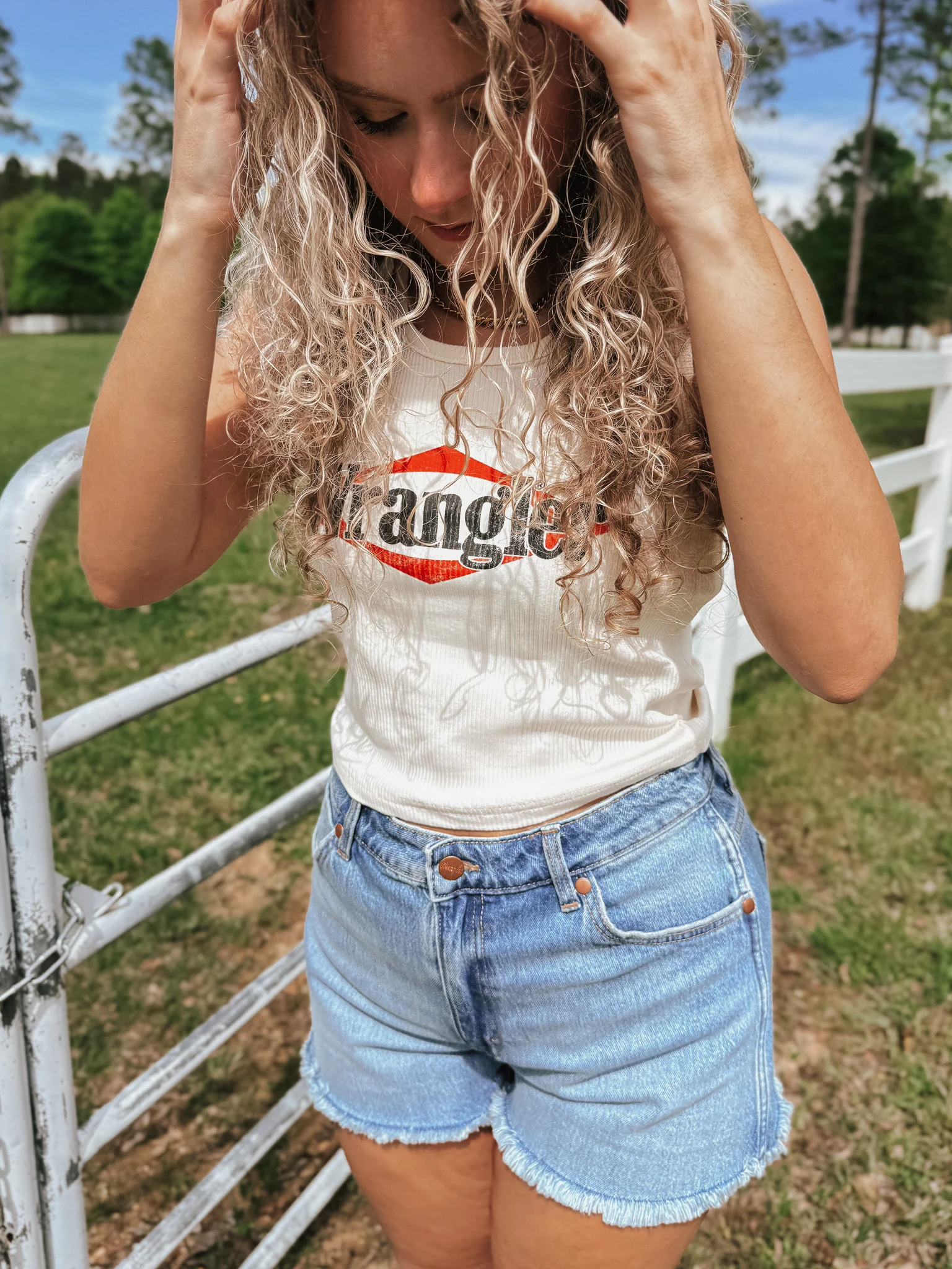 Wrangler Ribbed Cropped Tank - Image 3