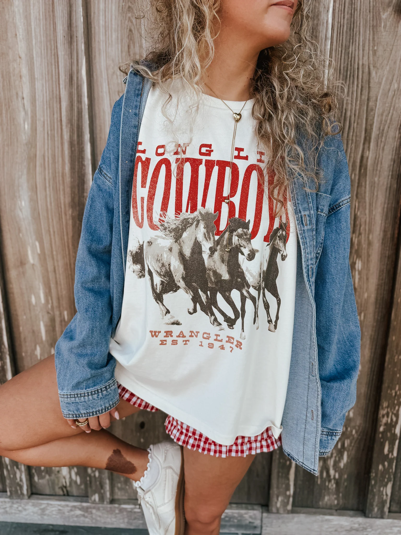 Wrangler Retro 'Long Live Cowboys' Oversized Tee - Image 5