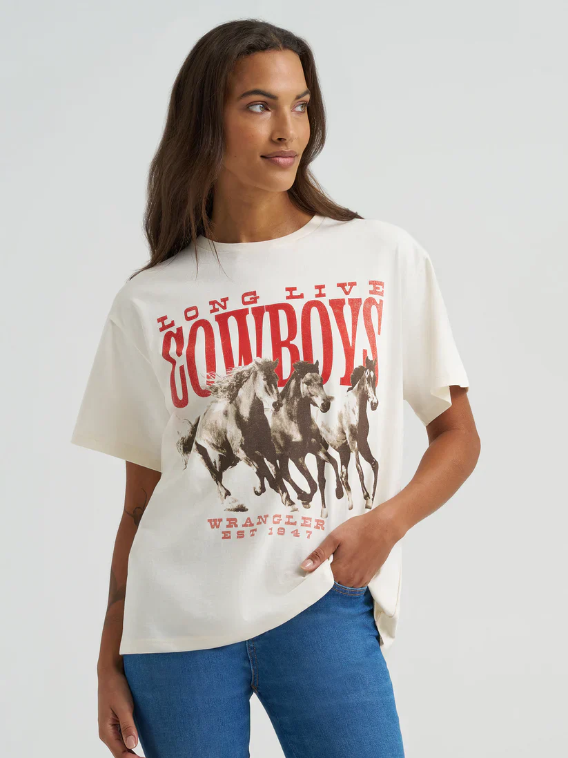 Wrangler Retro 'Long Live Cowboys' Oversized Tee - Image 6