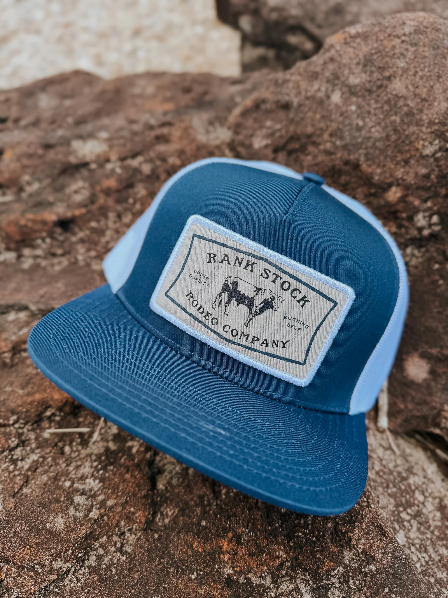 Hooey "Rank Stock" Hat Navy/White w/Grey/White Patch - Image 4