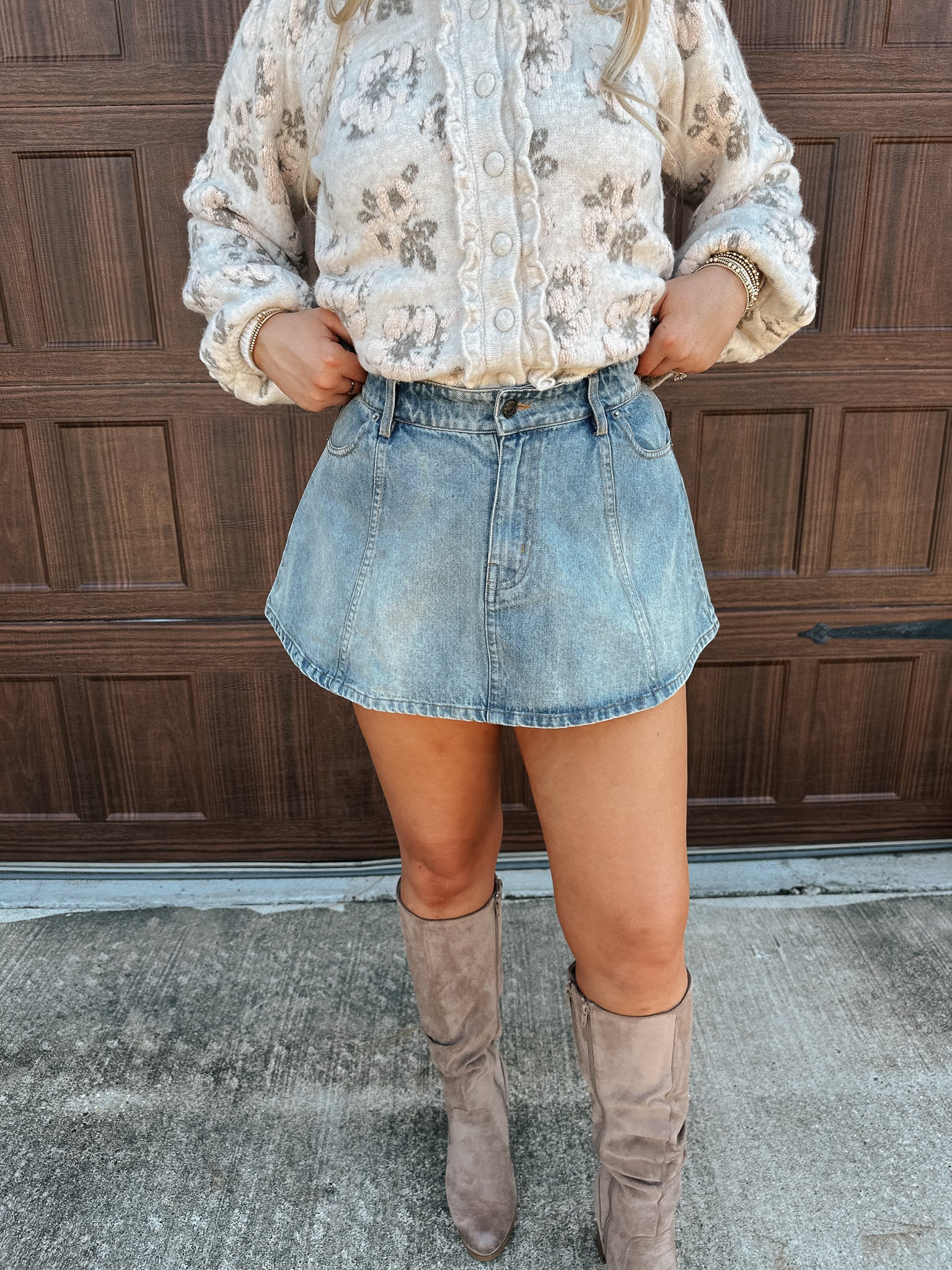 Uptown Charm Denim Skirt - Image 6