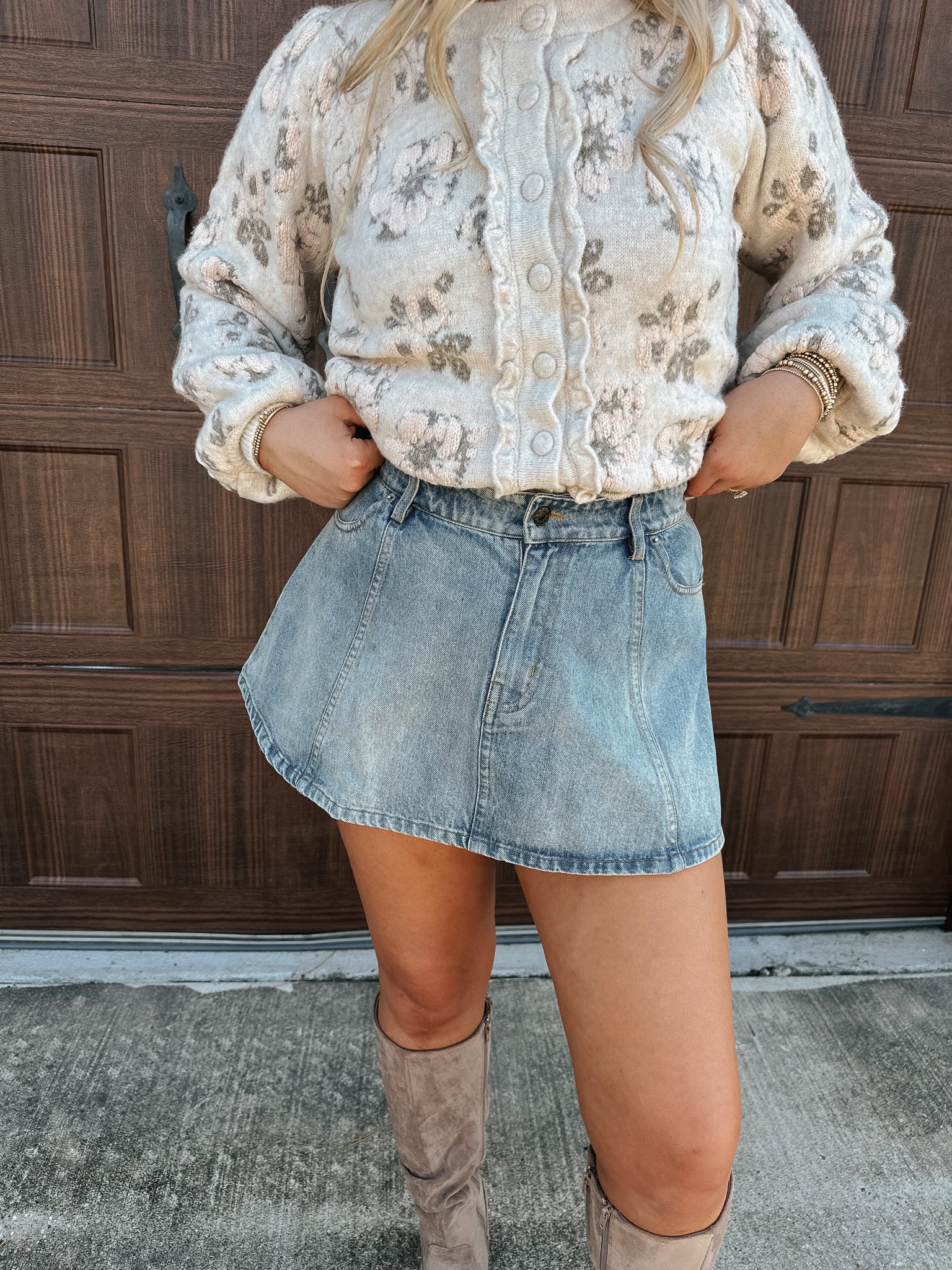 Uptown Charm Denim Skirt - Image 7