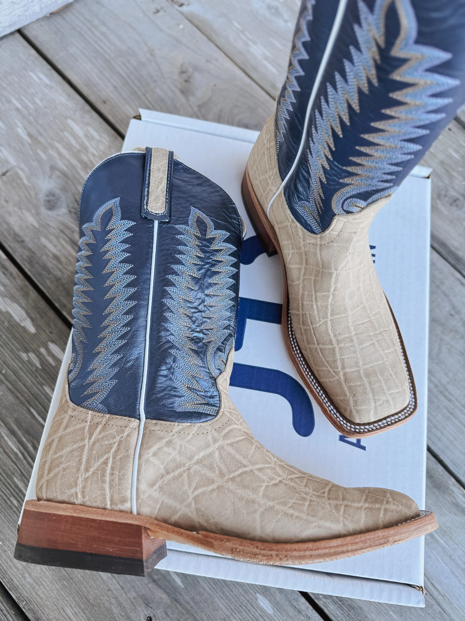 Men's Anderson Bean BC Exclusive Regal Blue Elephant Boots - Image 9