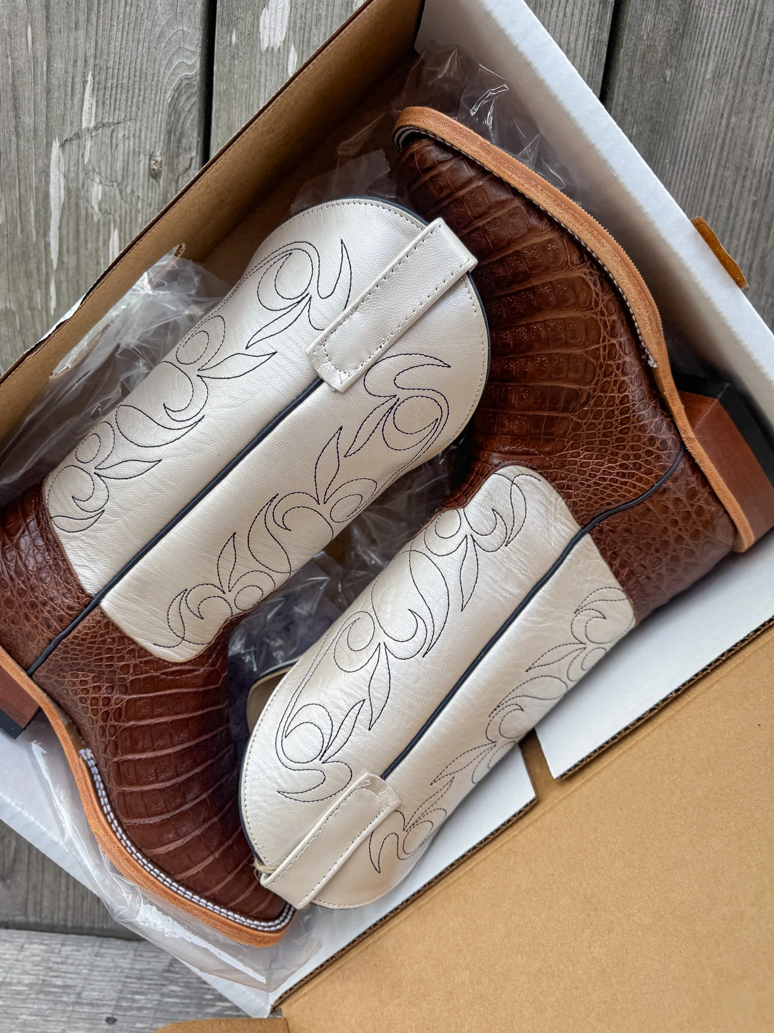 Men's Anderson Bean BC Exclusive Post Oak Caimen/Lustre Boots - Image 5