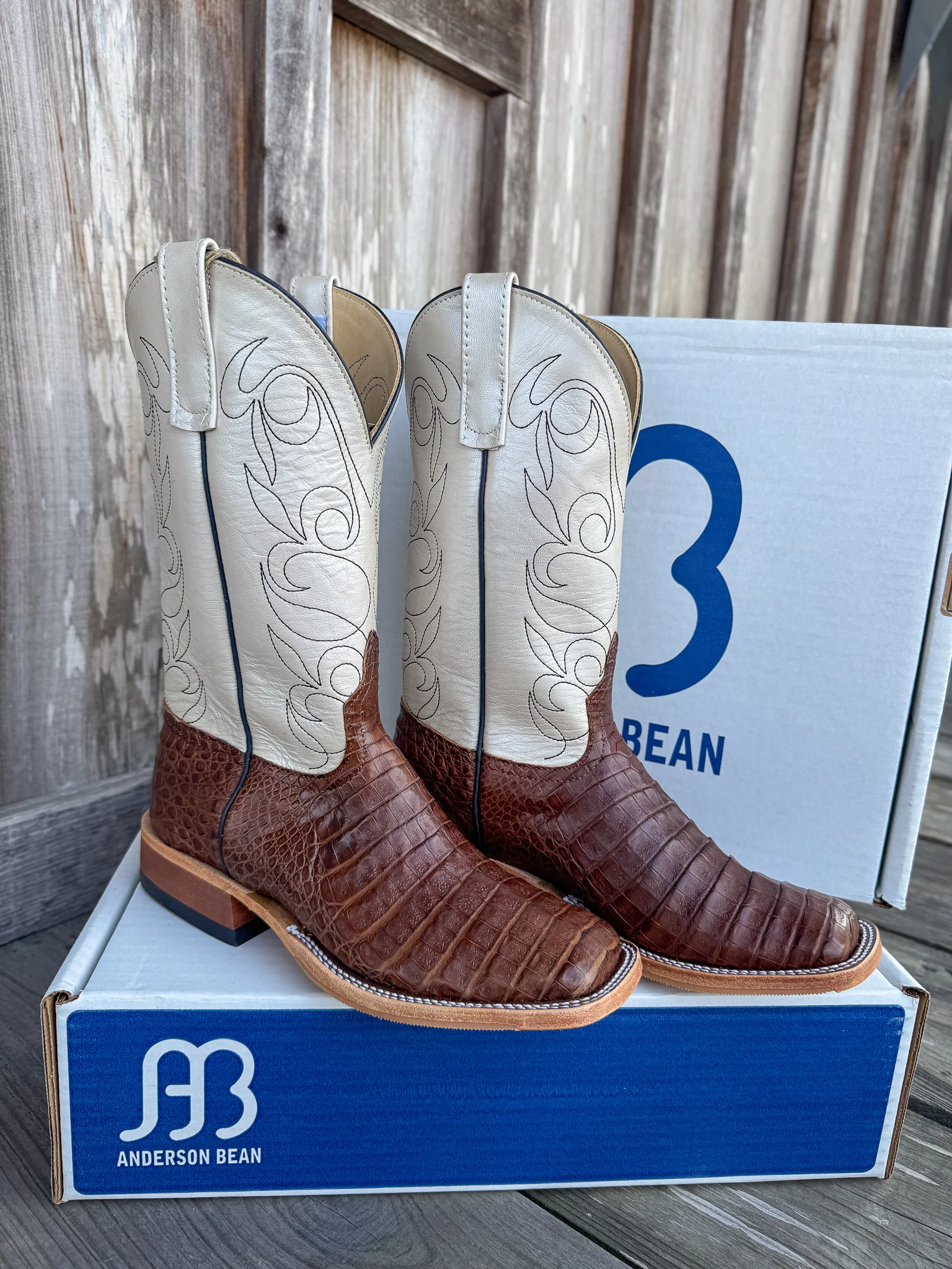 Men's Anderson Bean BC Exclusive Post Oak Caimen/Lustre Boots - Image 8