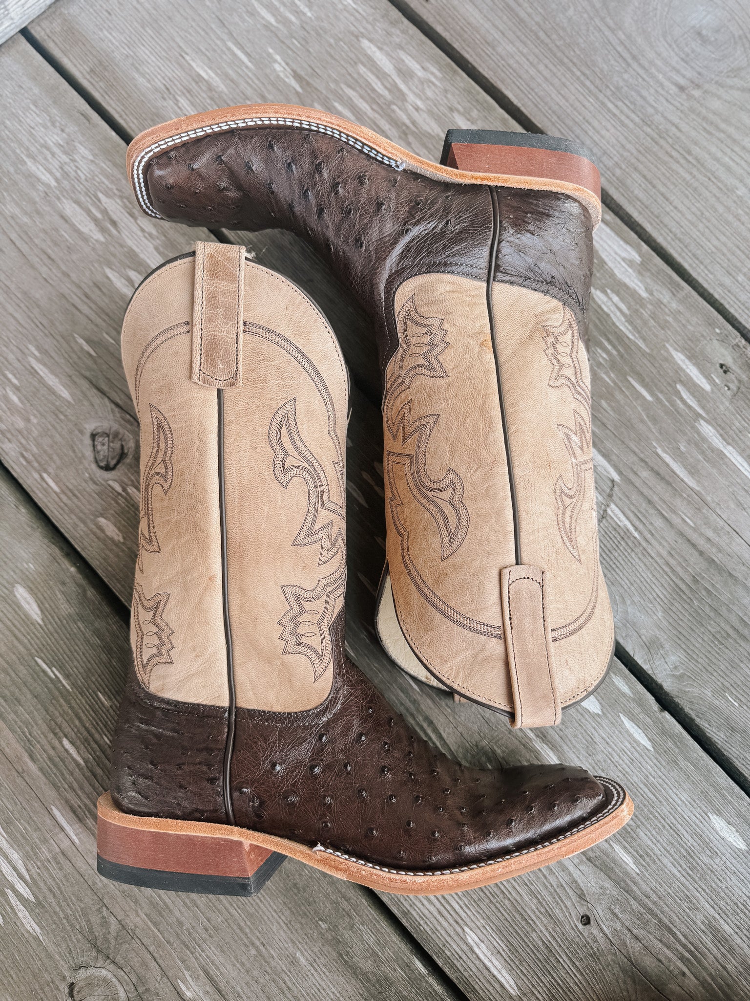 Men's Anderson Bean BC Exclusive Nicotine Ostrich/Tan Mad Cat Boots - Image 3