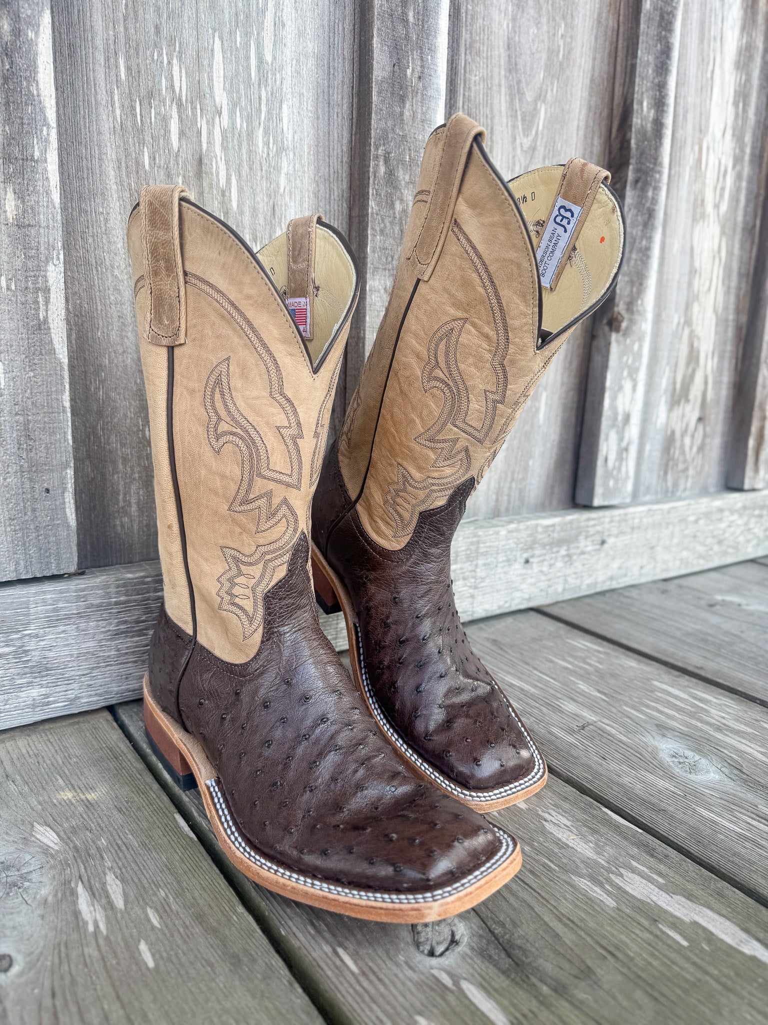 Men's Anderson Bean BC Exclusive Nicotine Ostrich/Tan Mad Cat Boots - Image 5